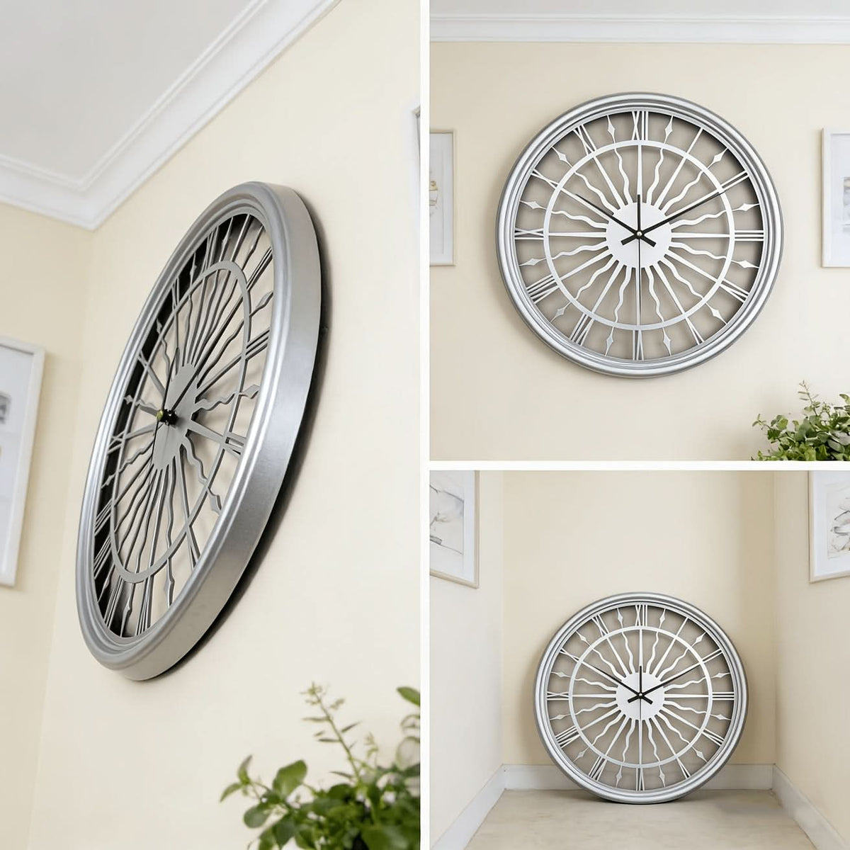 Serenity Clock – Quiet 3D Metal Wall Timepiece with Classic Design