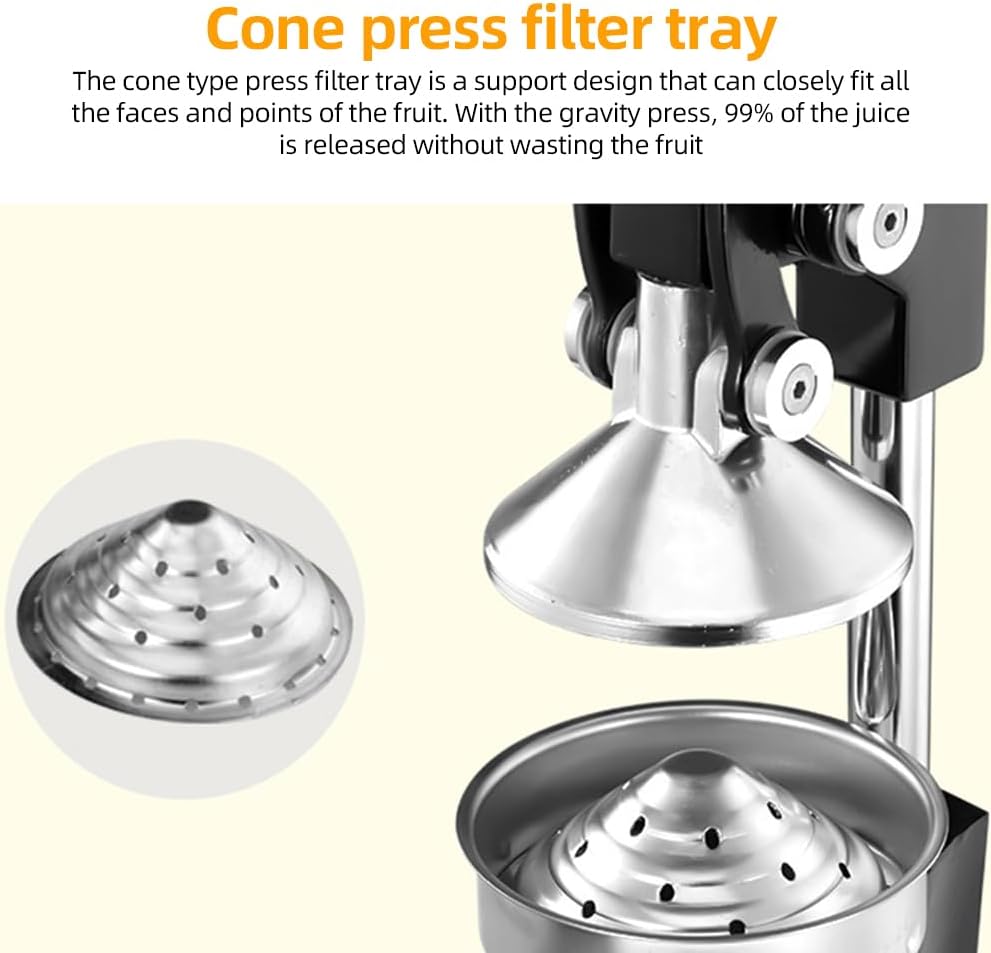 Stainless Steel Hand Press Juicer with 99% Juice Yield