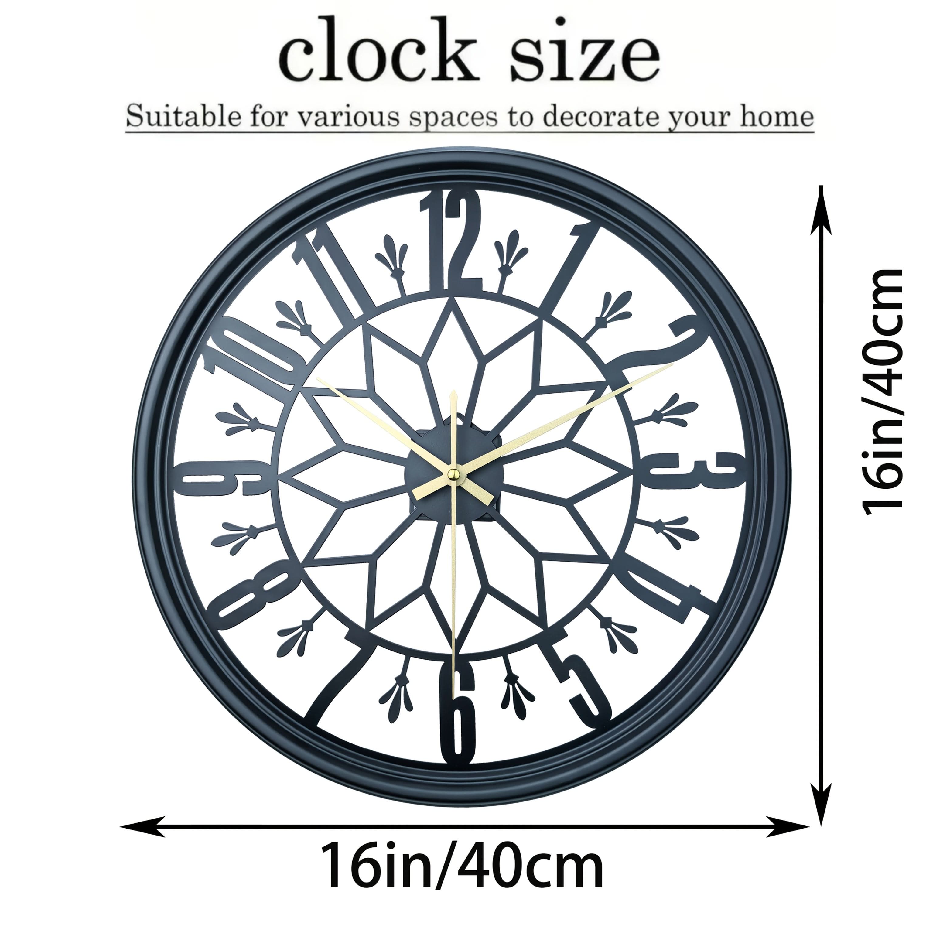 Elegant 40 cm Round Iron Wall Clock for Modern Spaces