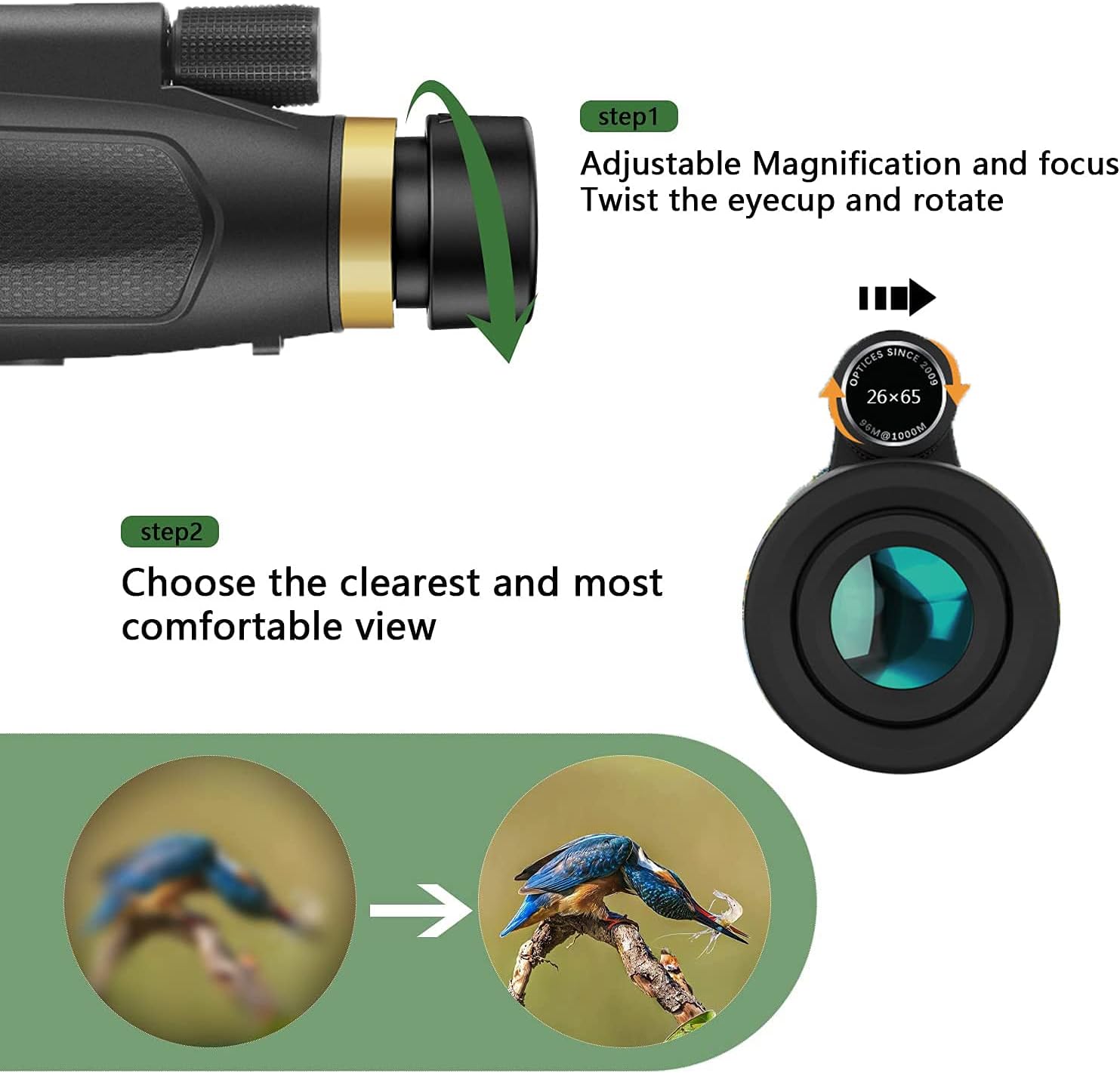 High-Performance Compact Telescope with Smartphone Adapter