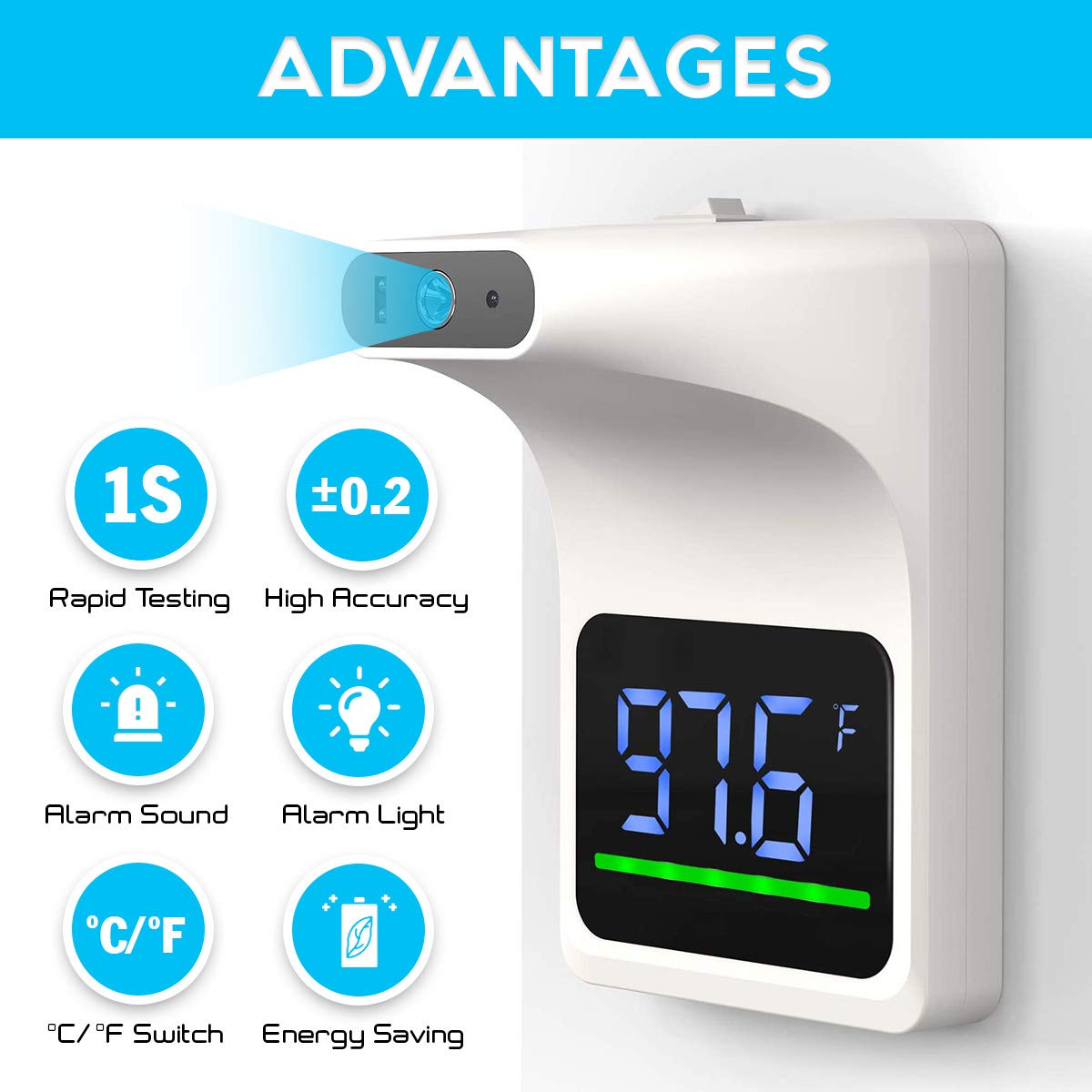 Non-Contact Wall-Mounted Infrared Thermometer