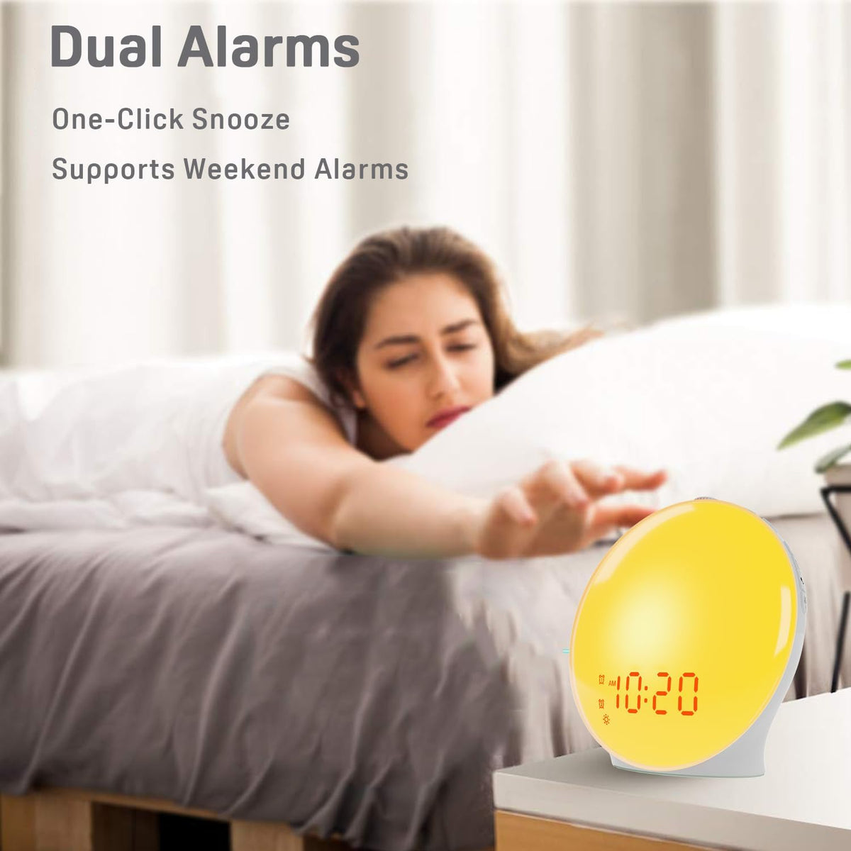 Gentle Wake-Up Light Alarm with Dual Settings