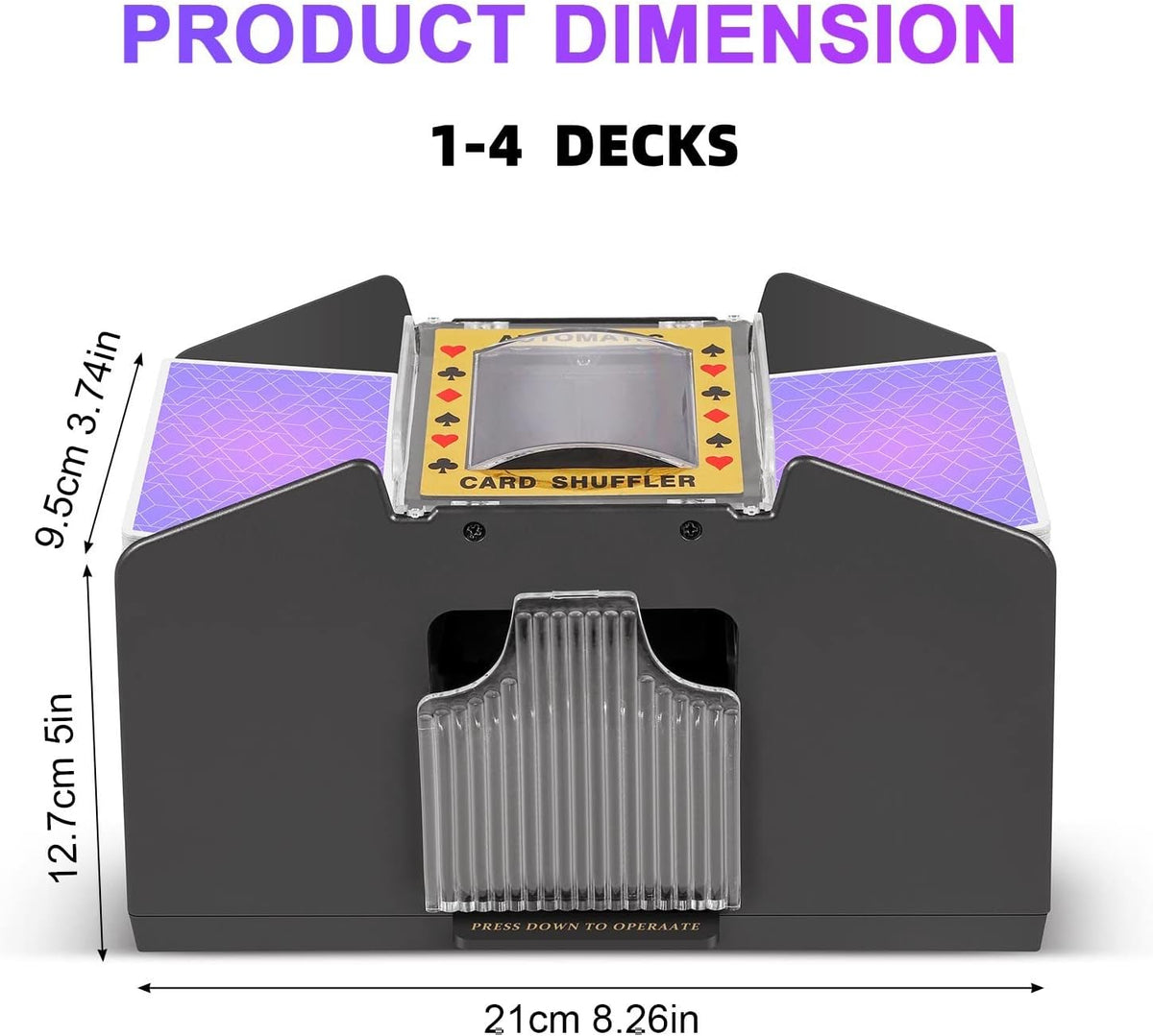 Effortless Card Shuffling Device with Versatile Power Options