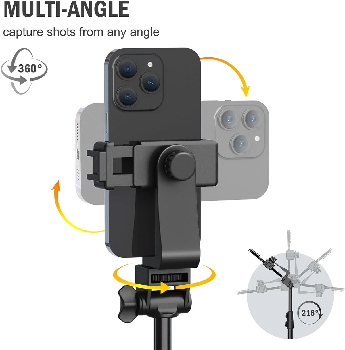 Adjustable Tripod Stand for Smartphones and Cameras