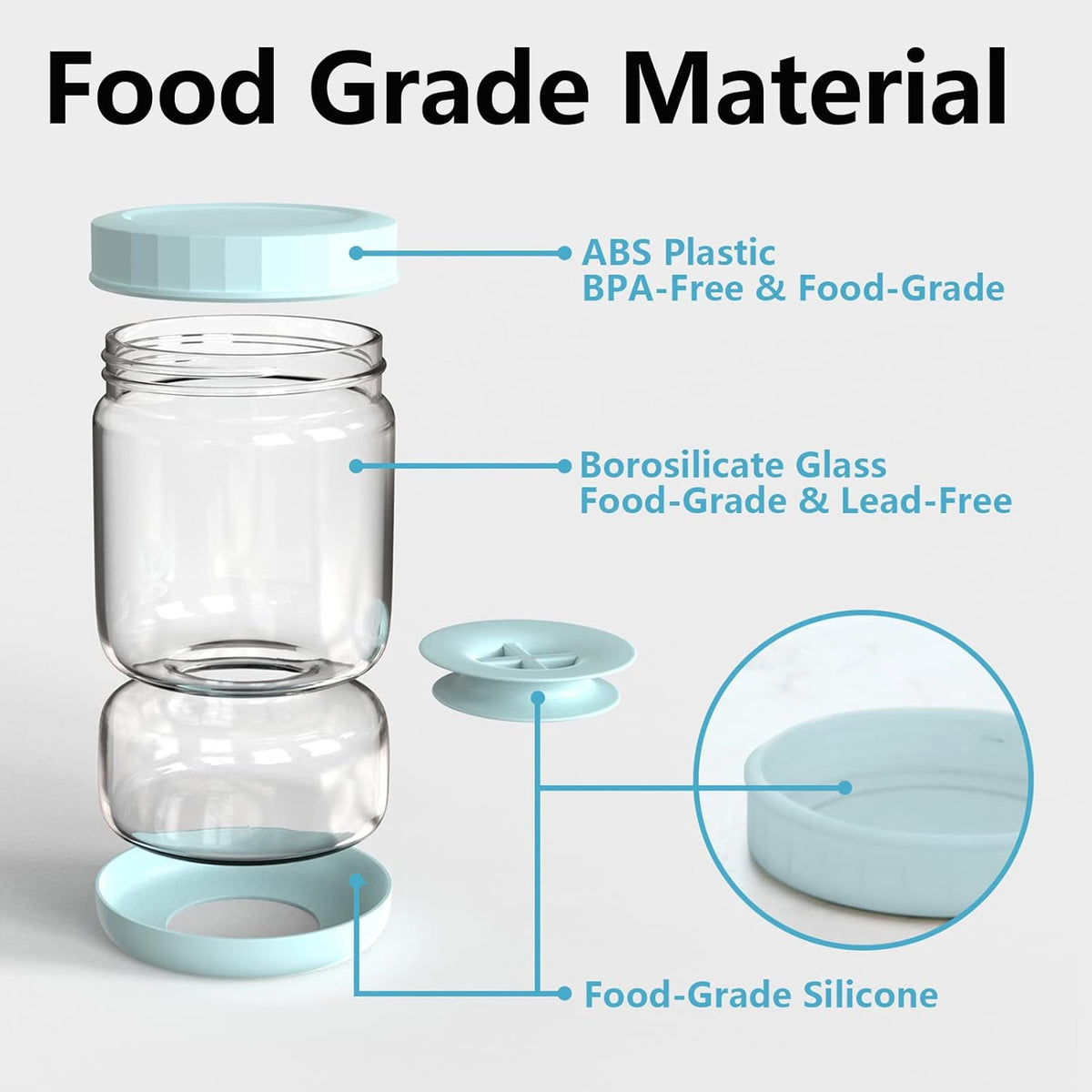 Innovative Glass Pickle Dispenser with Strainer Feature
