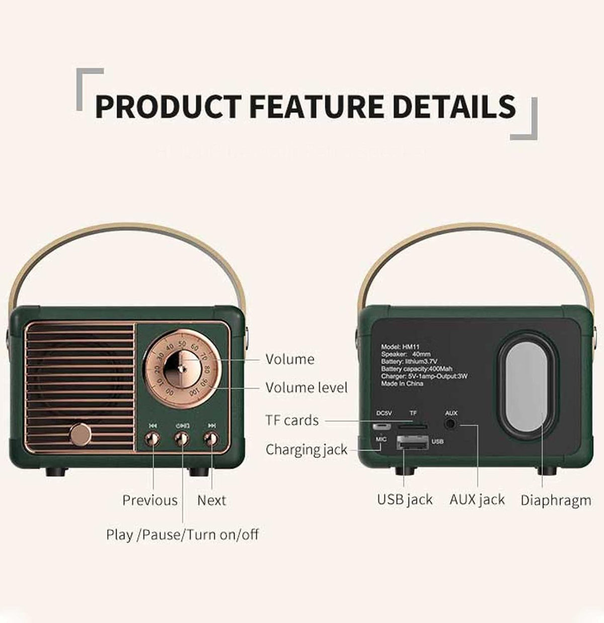 Vintage Vibe Bluetooth Sound Station