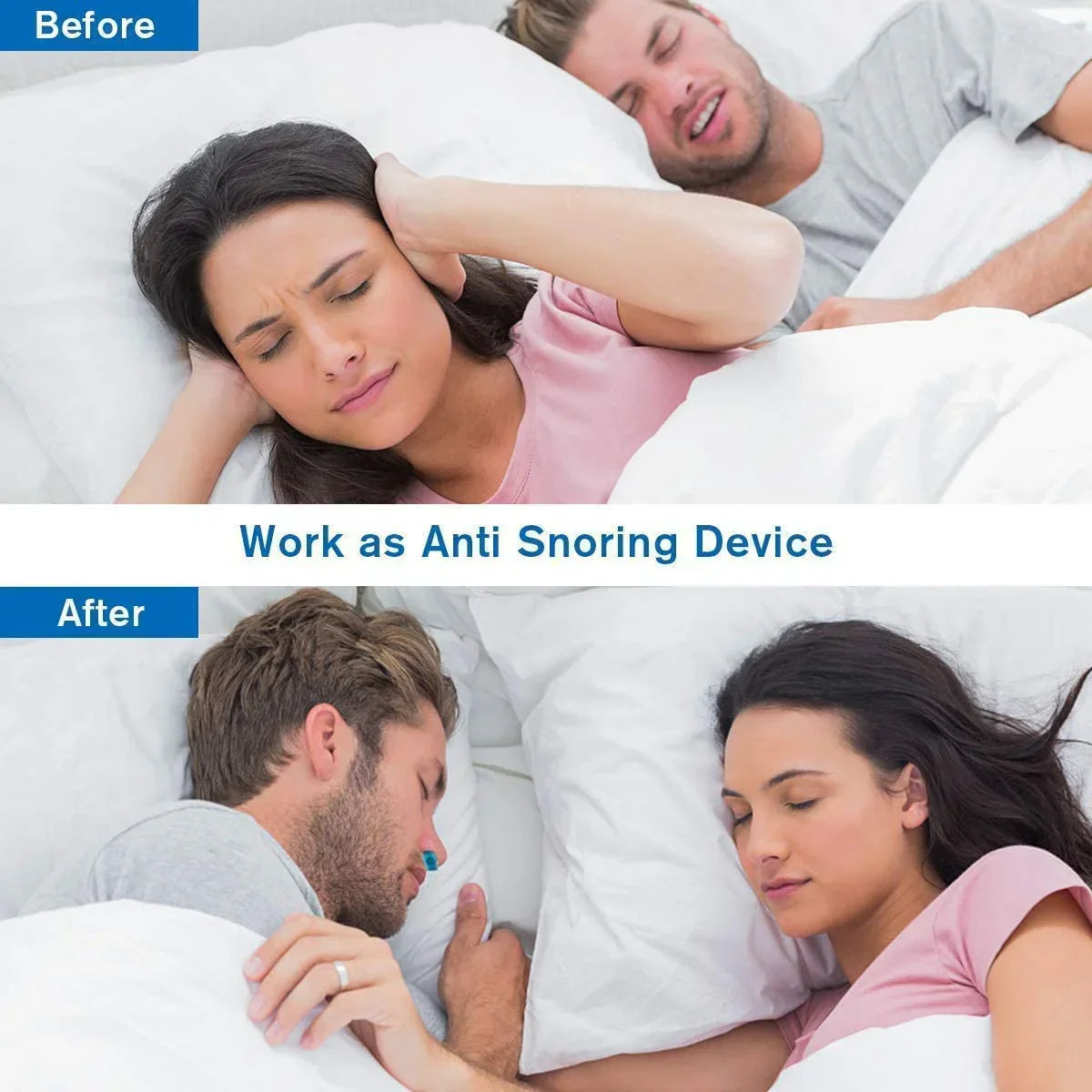 Compact Sleep Aid Device for Effortless Snoring Relief