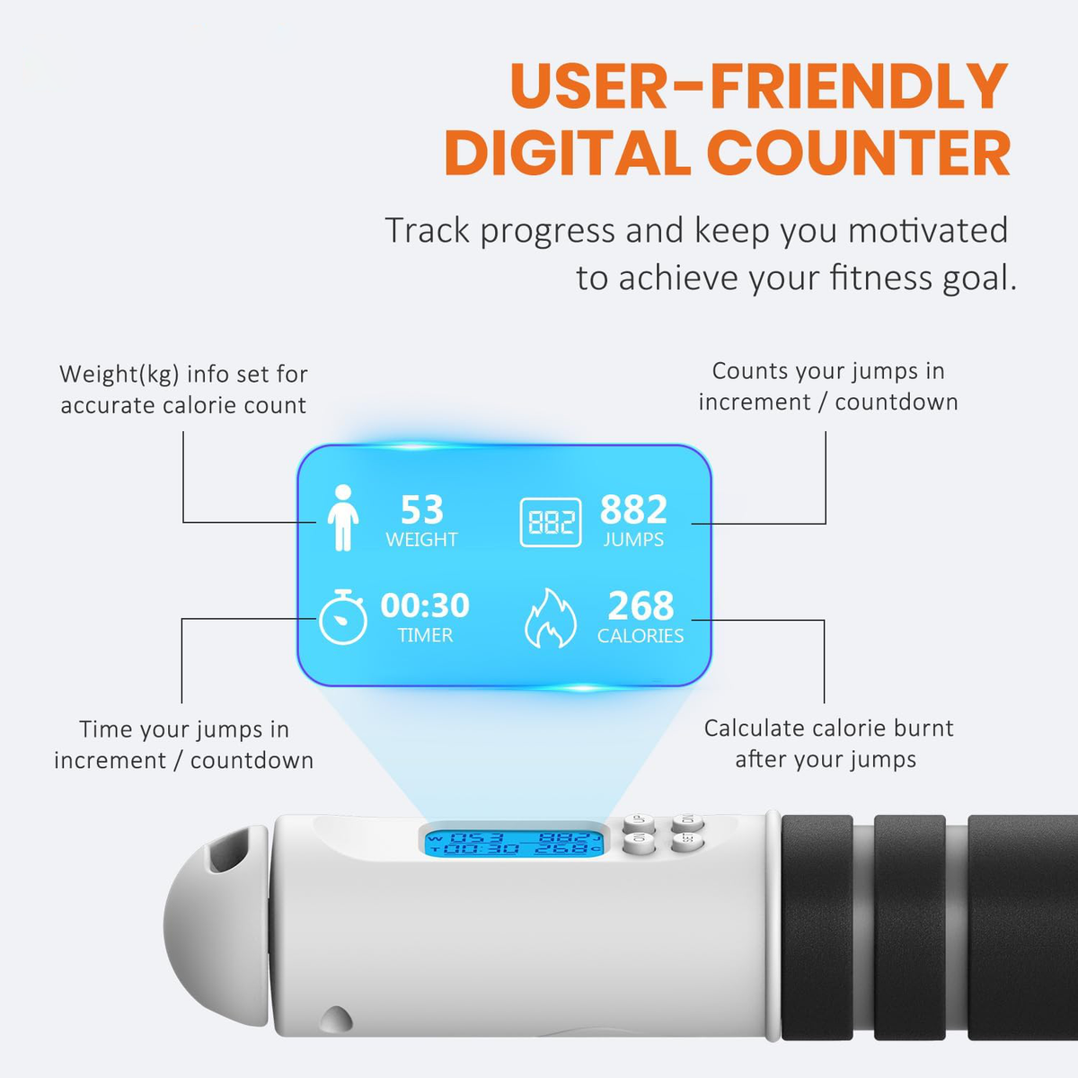 Calorie-Tracking Speed Jump Rope for Fitness Enthusiasts