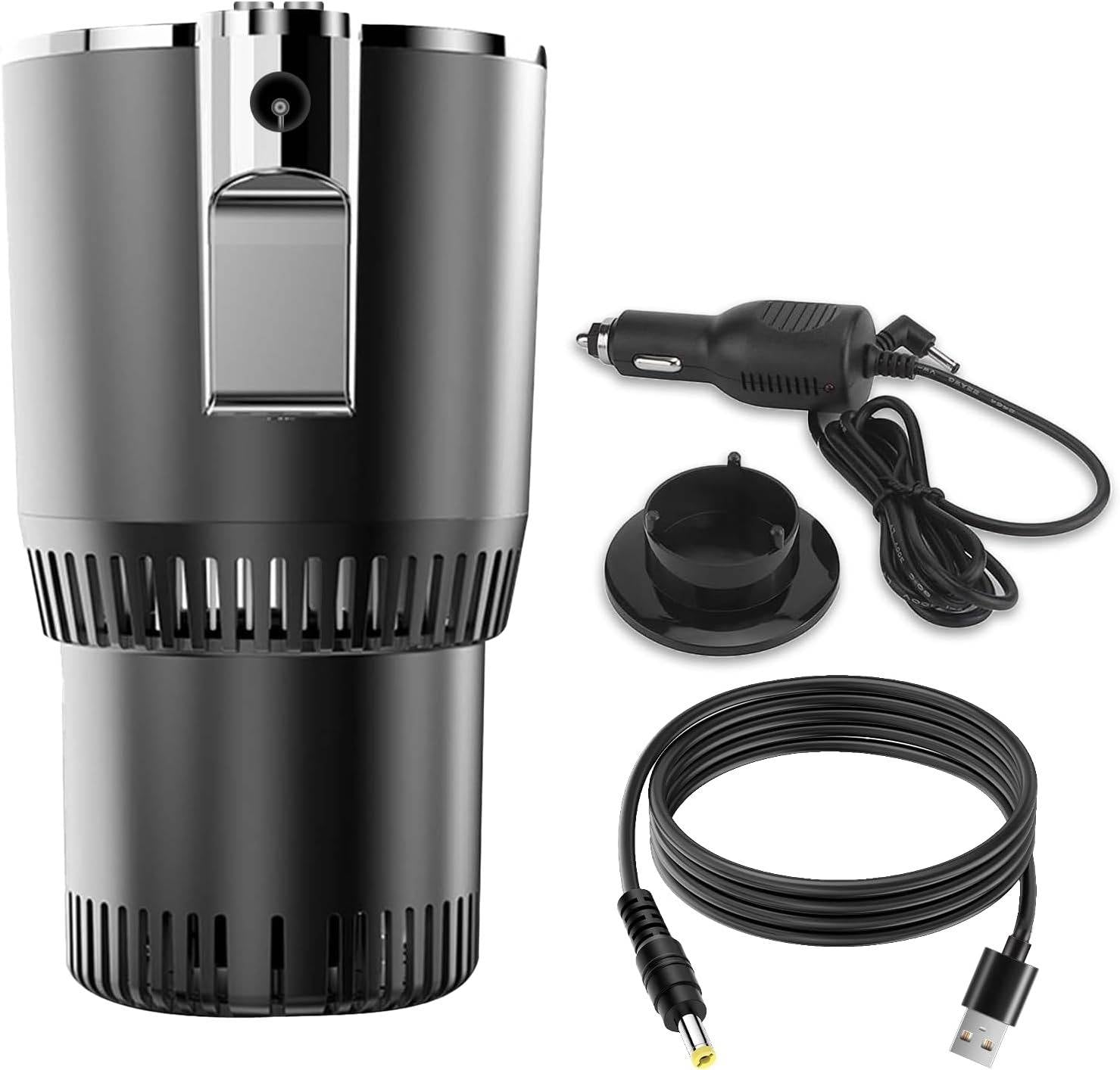 Dual-Temp Car Beverage Holder for Hot and Cold Drinks
