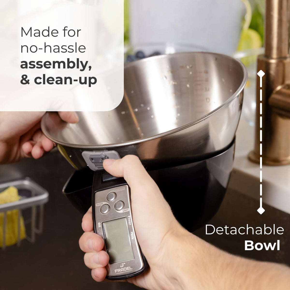 Precision Kitchen Scale with Removable Bowl