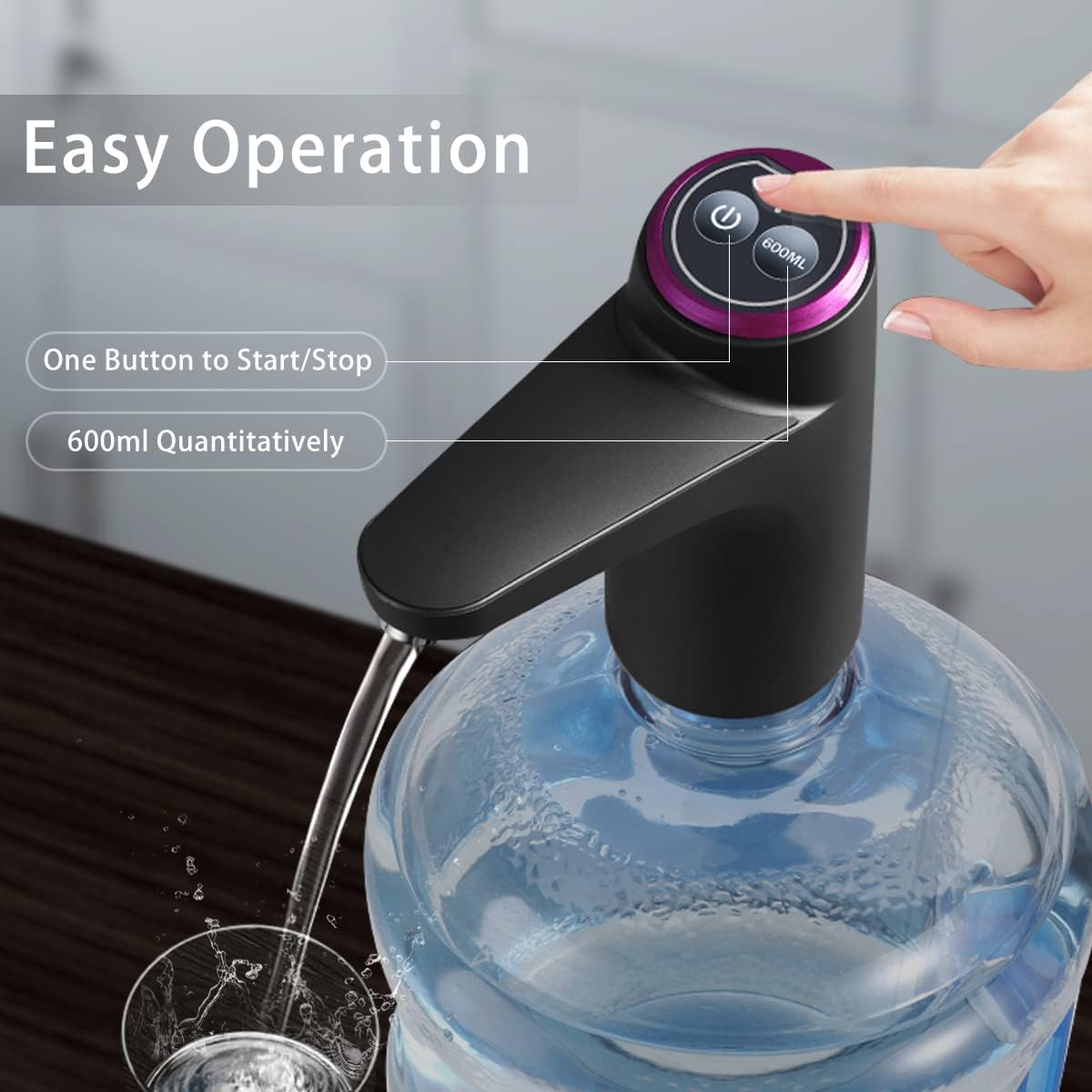 Compact Electric Water Dispenser for Bottles