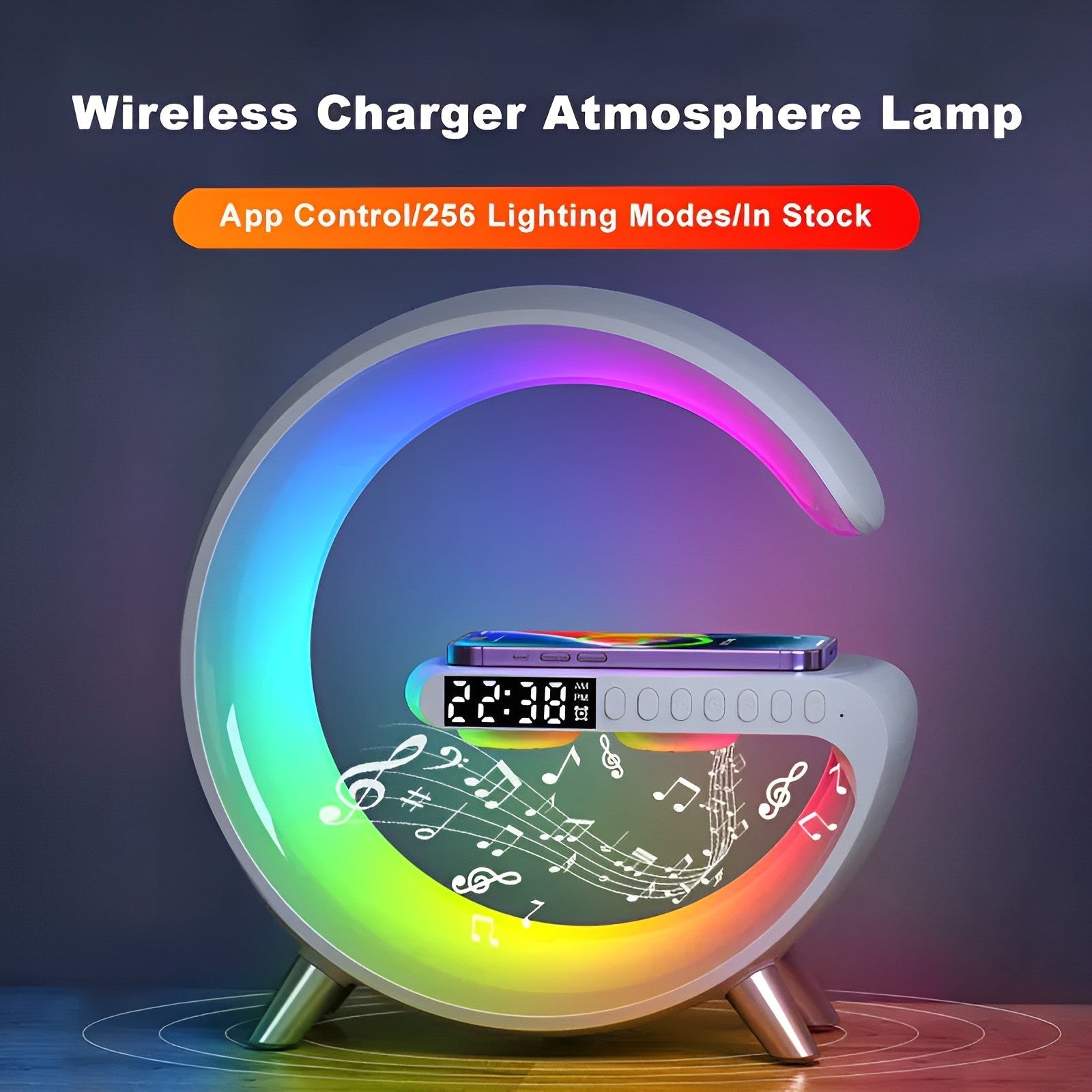 Smart Bluetooth Alarm Clock with Wireless Charging