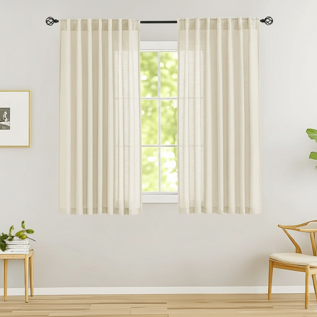 Breezy Linen Sheer Drapes for Natural Light and Privacy