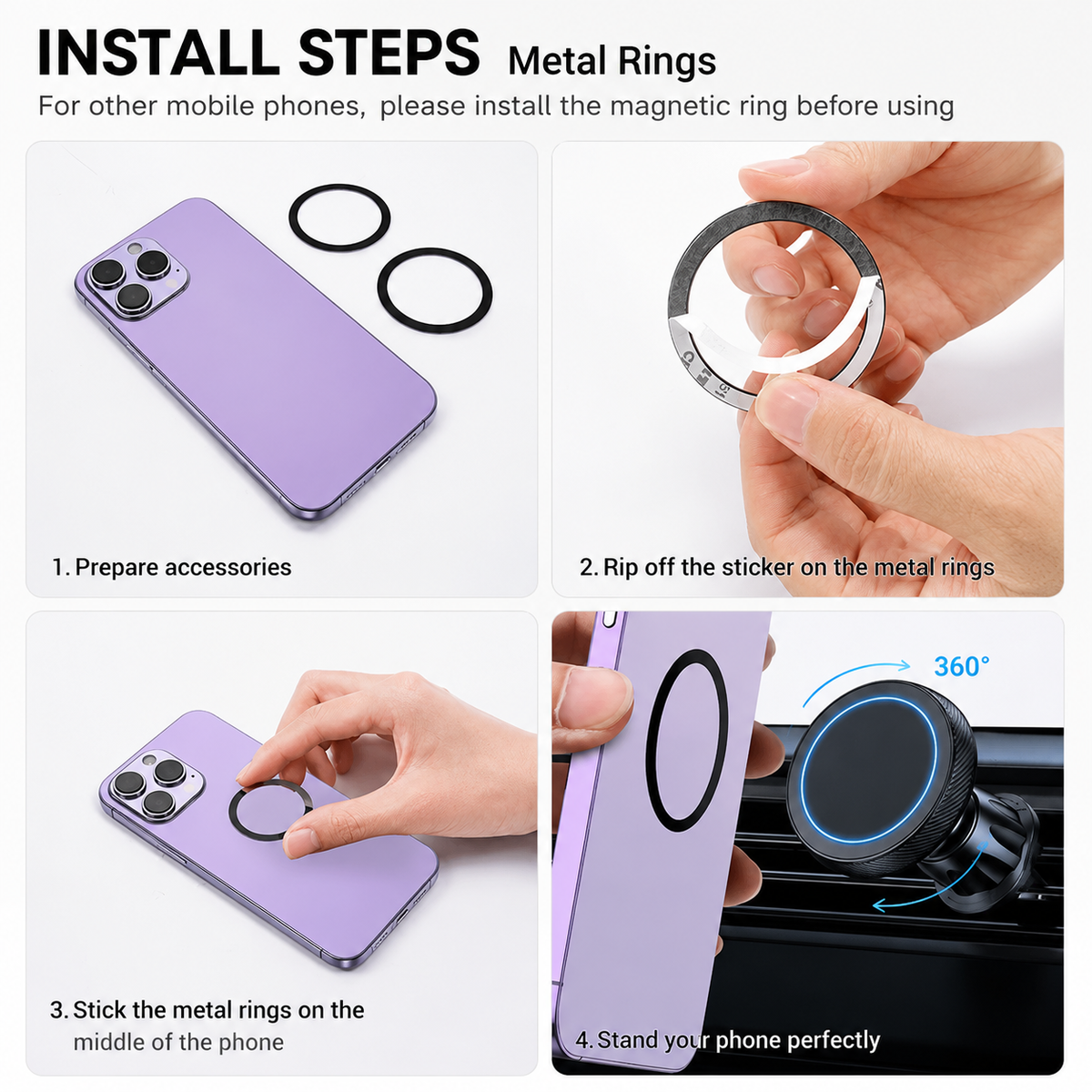 MagnaGrip Auto Phone Holder | Universal Vent Mount for All Devices