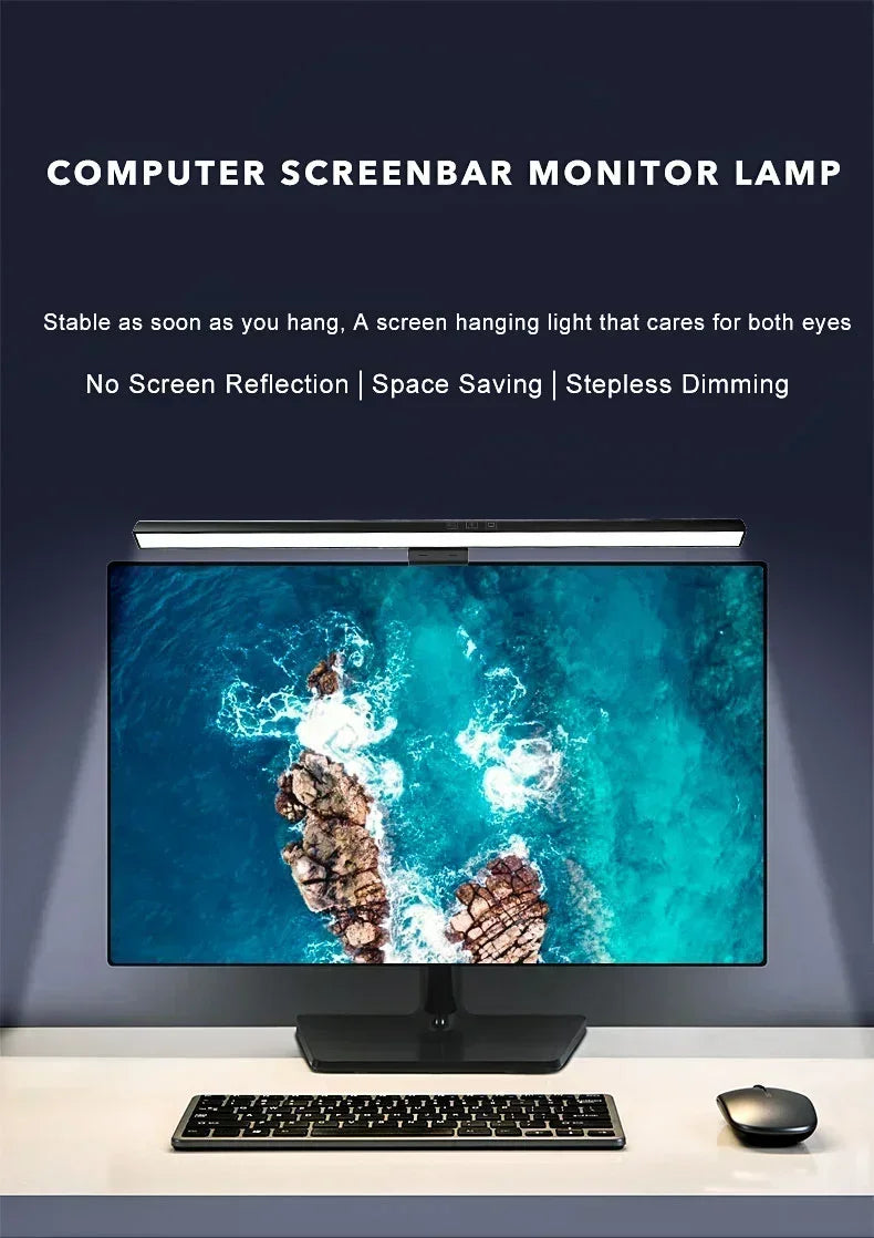 Ergonomic Desk Light Bar for Monitors