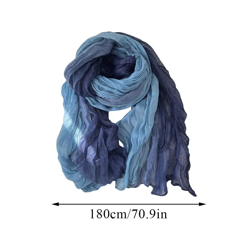 Chic Gradient Cotton Wrap for Winter Elegance