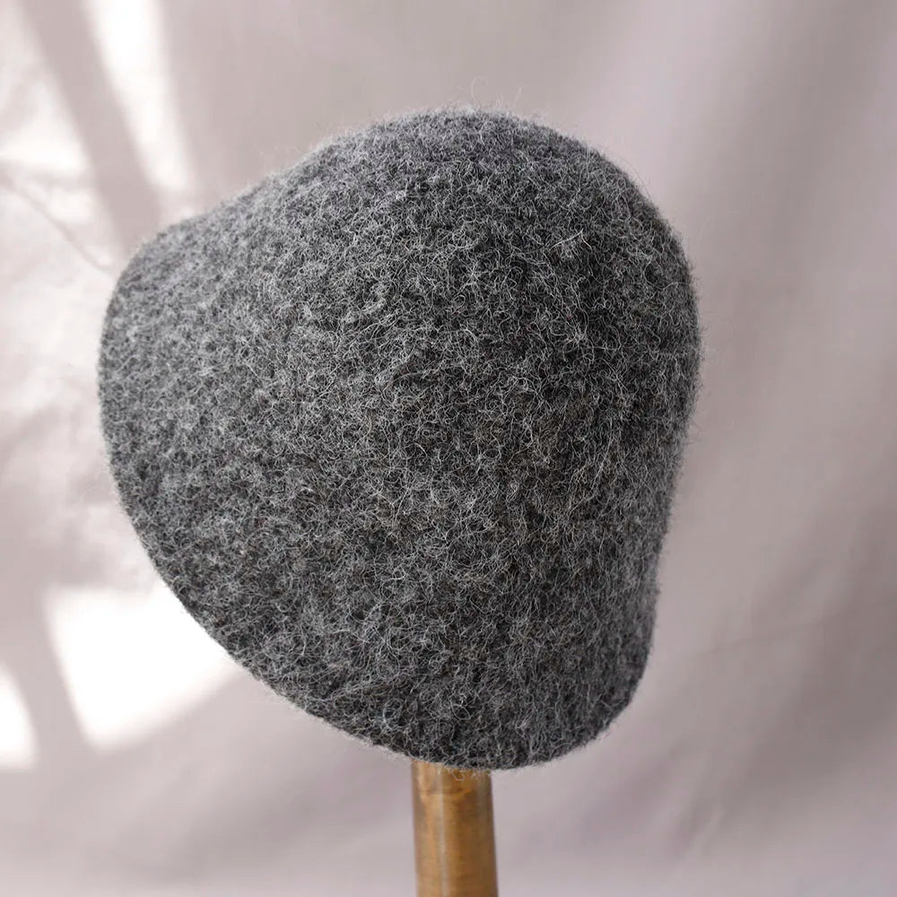 Chic Women's Woolen Bucket Hat for Winter Wear