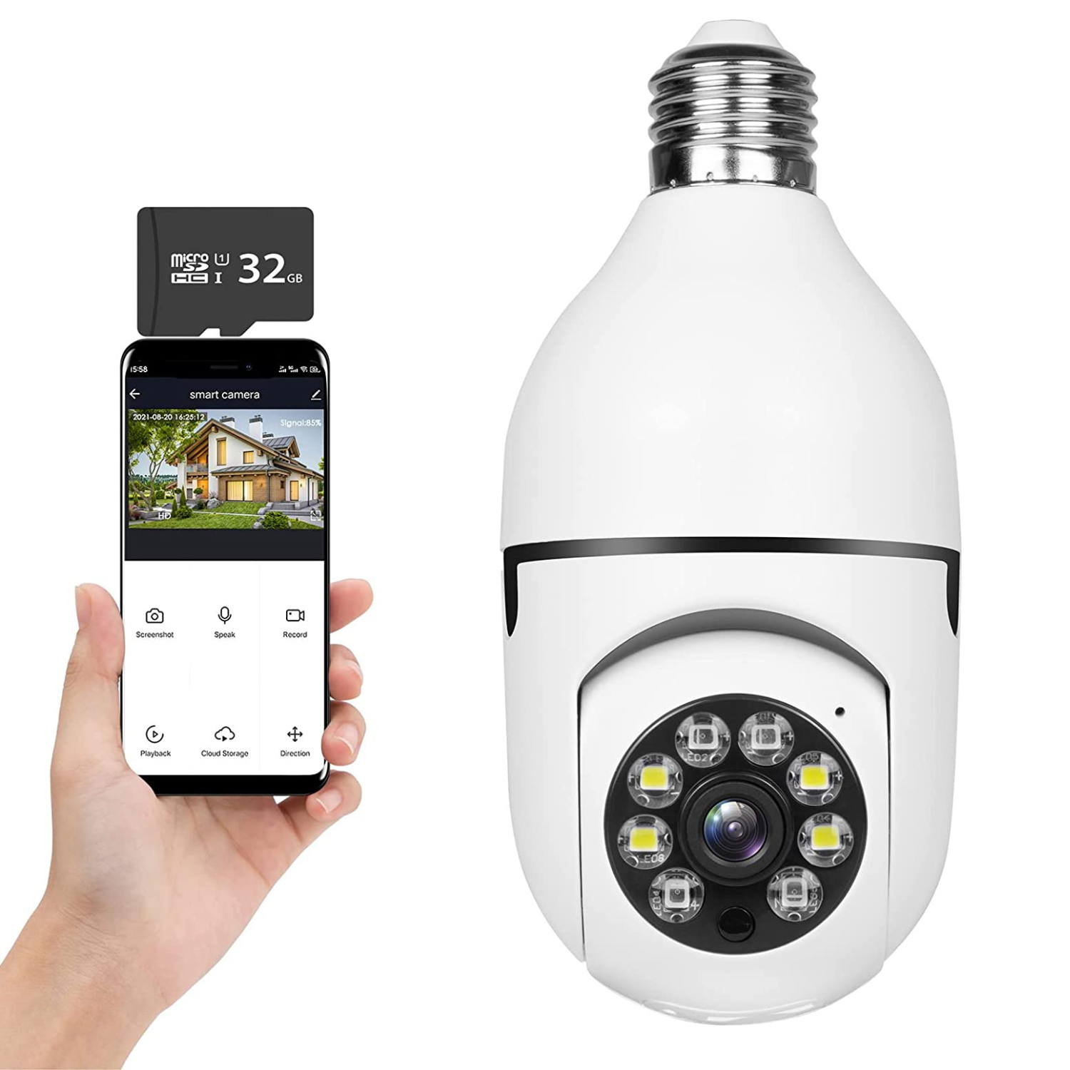 All-in-One Smart Light Bulb Security Camera
