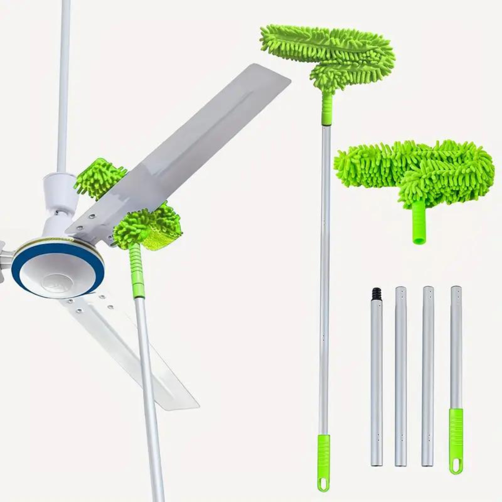 Adjustable High-Reach Microfiber Duster for Ceiling Fans