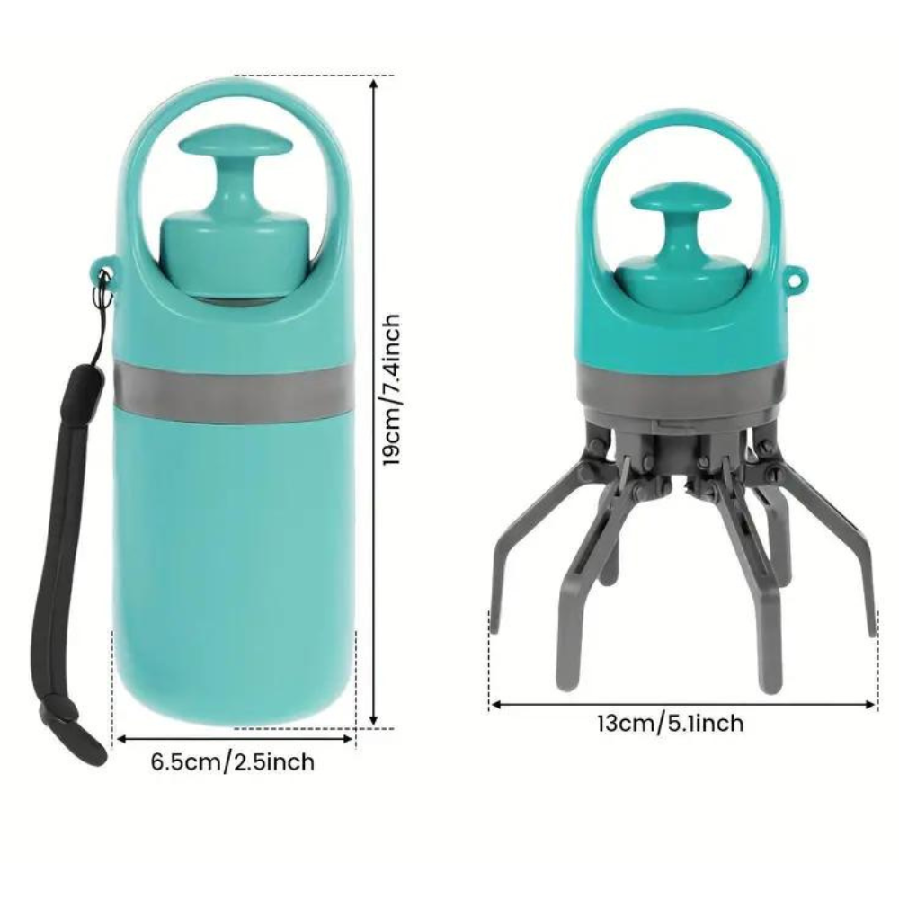 Pet Waste Collection Tool with Built-In Bag Dispenser