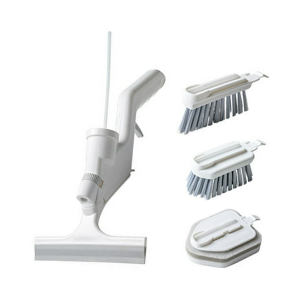 Versatile 4-in-1 Bathroom Scrub Tool with Extension Handle