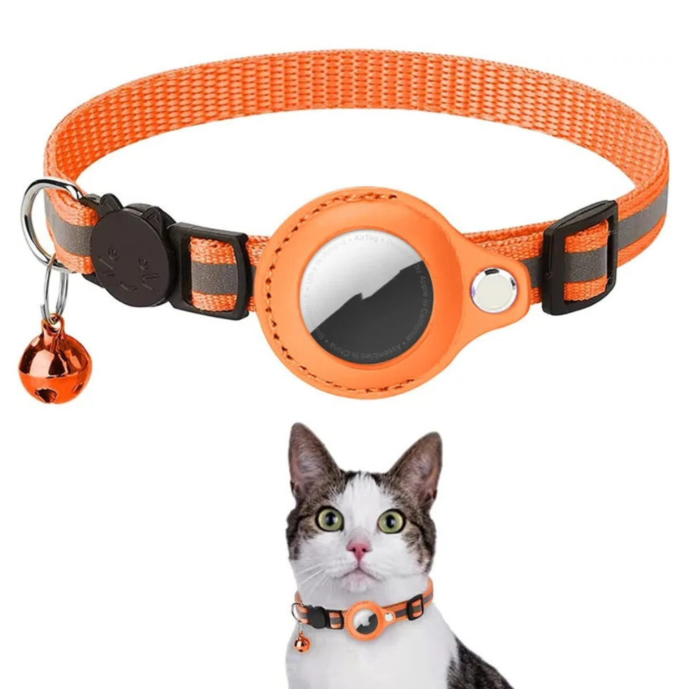 Reflective Waterproof Pet Collar with Airtag Holder