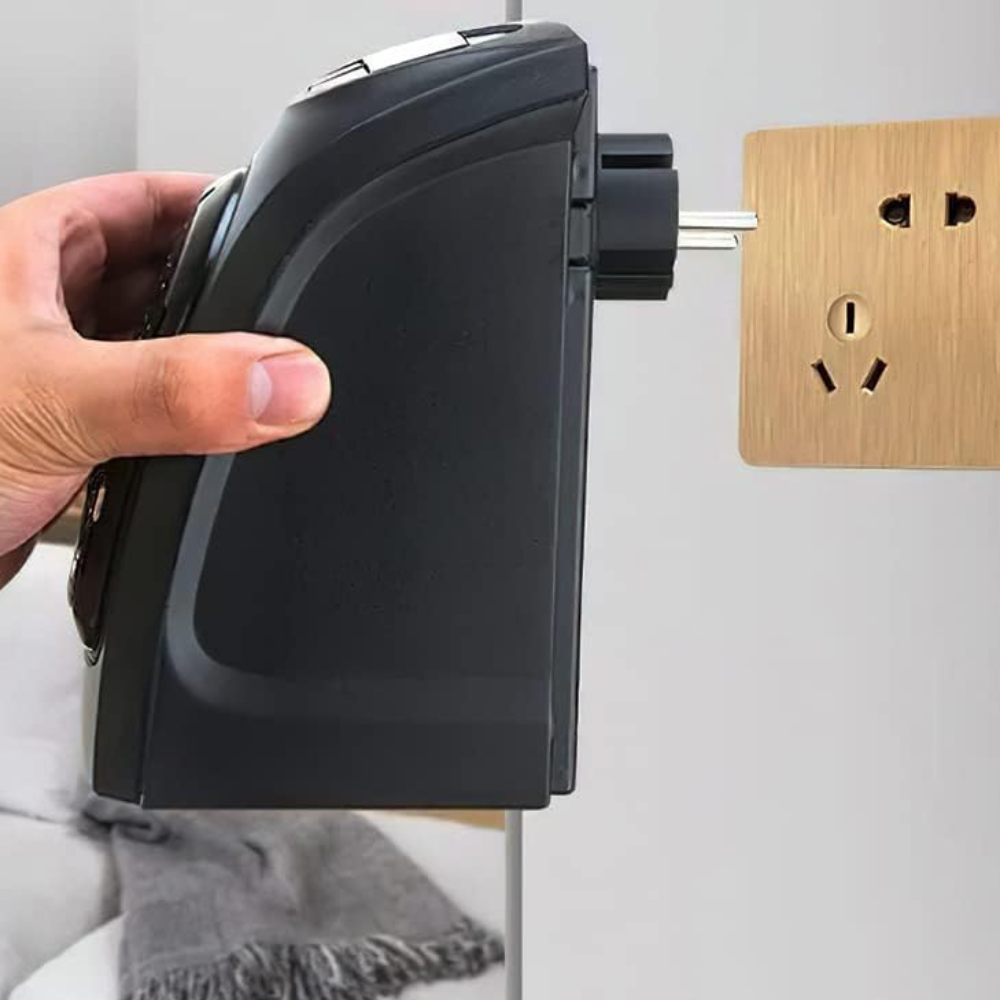 Compact Plug-In Electric Heater with Adjustable Thermostat