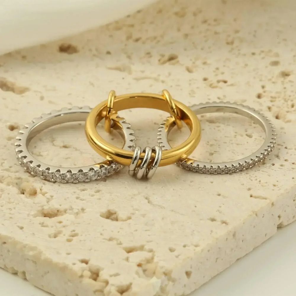 Elegant Gold Layered Ring Set for Everyday Glamour