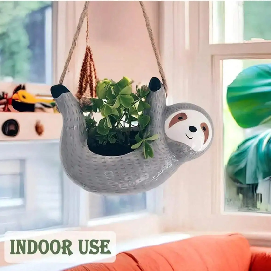 Charming Hanging Ceramic Planter for Succulents