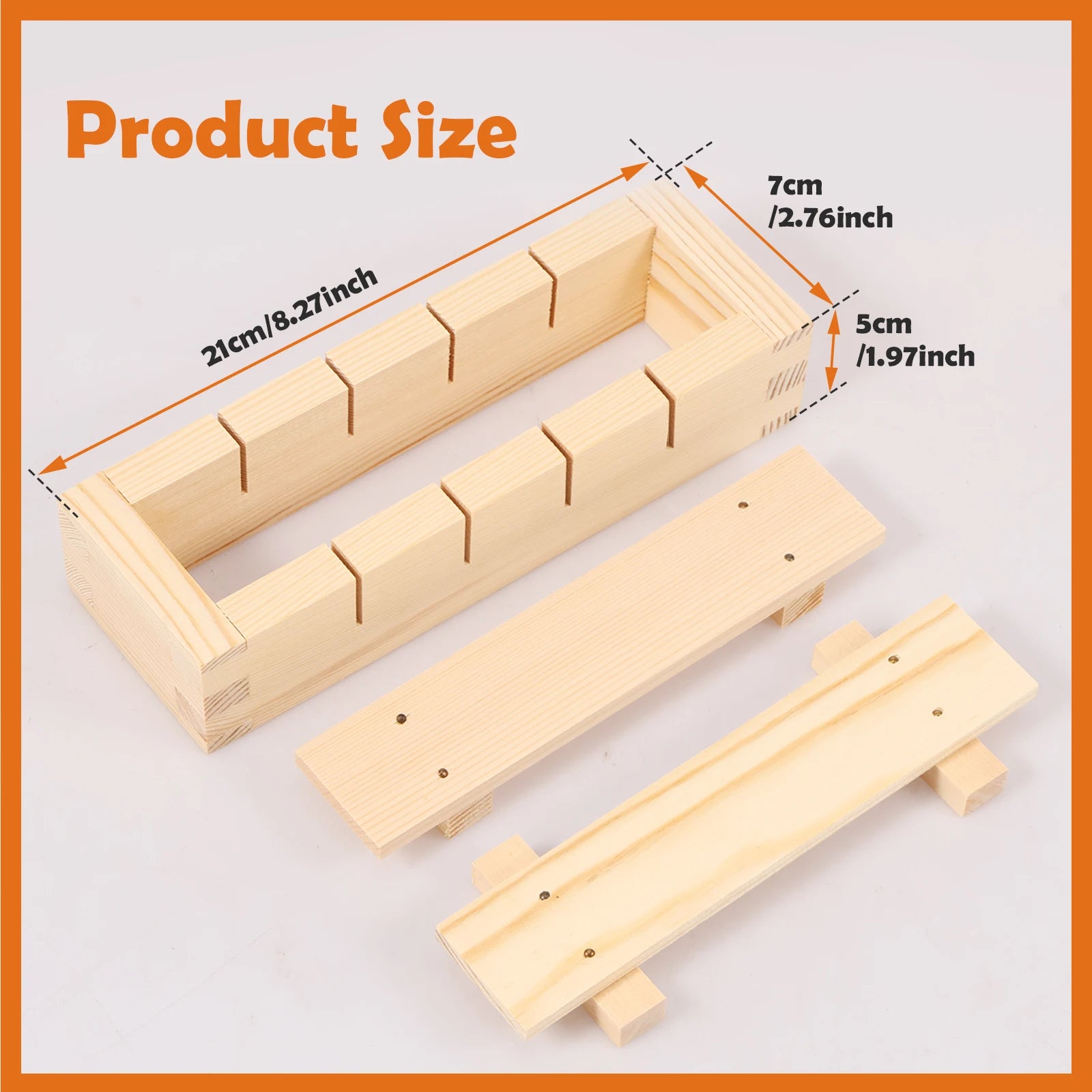 Artisan Wooden Sushi Roll Press and Mold