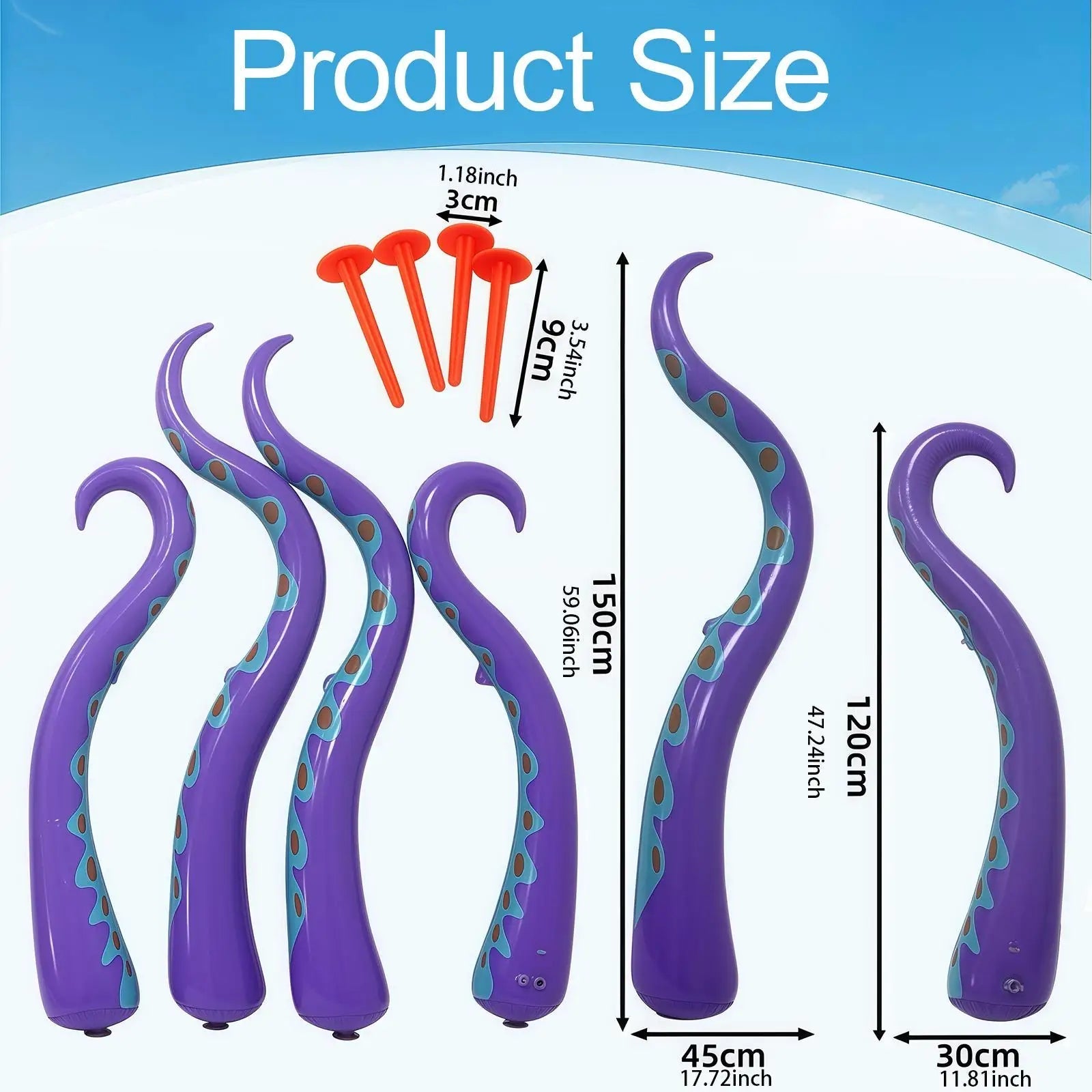 Enormous Inflatable Sea Creature Tentacles for Halloween Fun