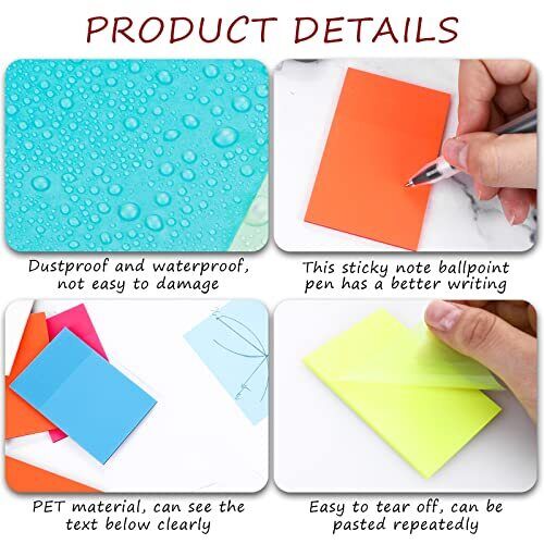 Clear Adhesive Notes for Effortless Organization