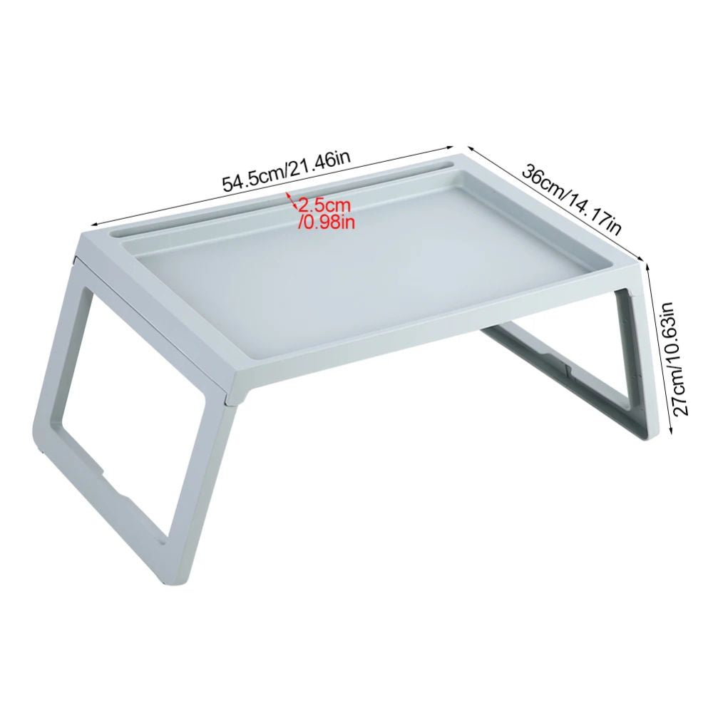 Versatile Bedside Serving Tray with Folding Design