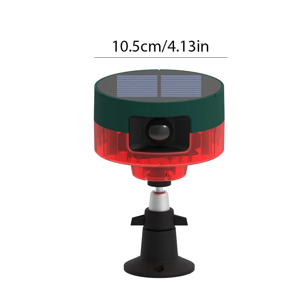 Solar-Powered Wildlife Deterrent with Flashing Lights