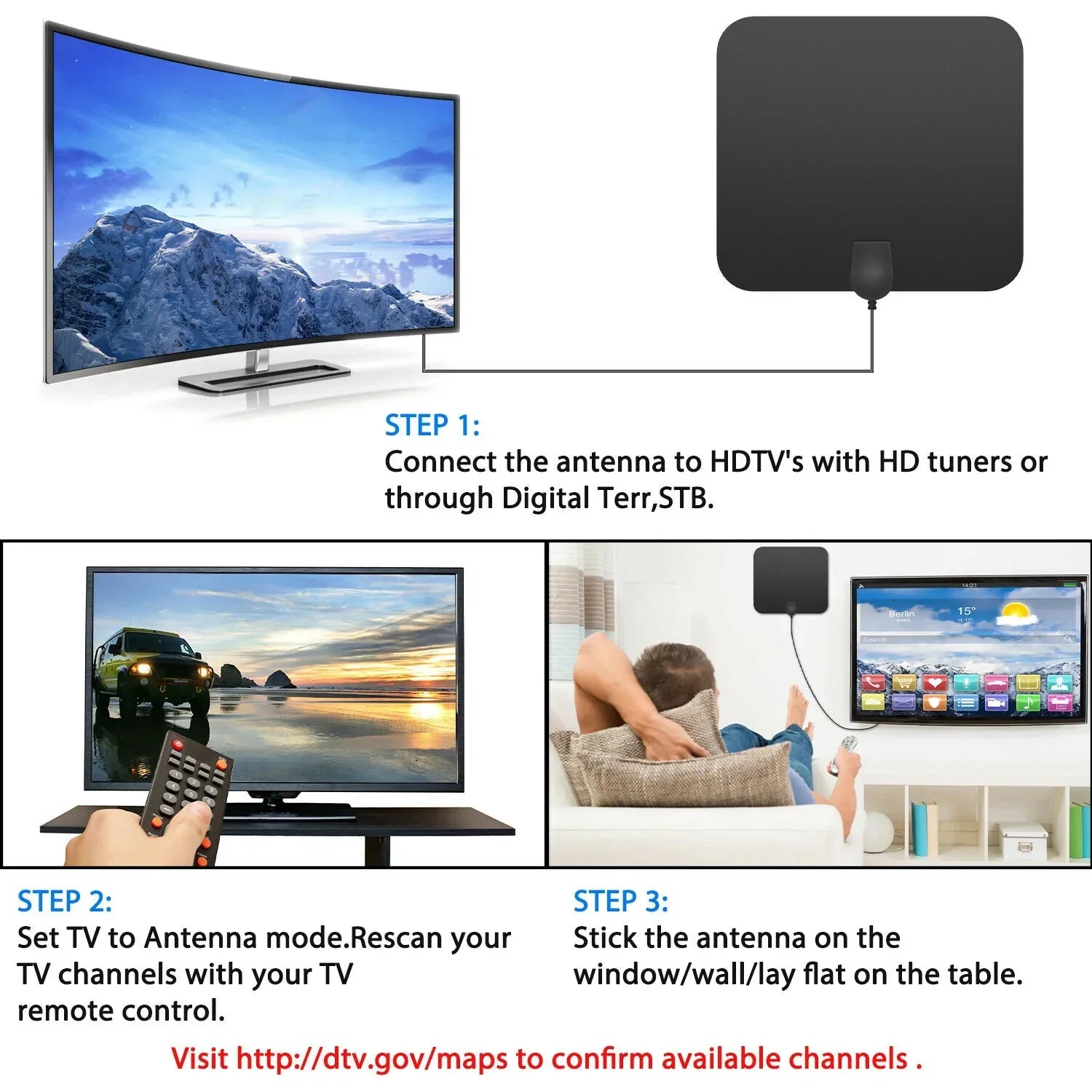 High-Performance Indoor HDTV Receiver with Signal Enhancer