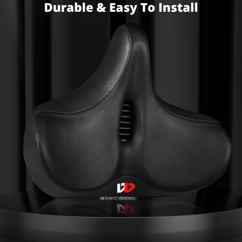 Spacious Bike Seat with Plush Padding and Water-Resistant Cover