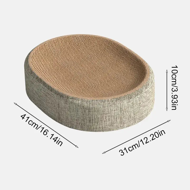 Versatile Oval Cat Lounge & Scratch Pad