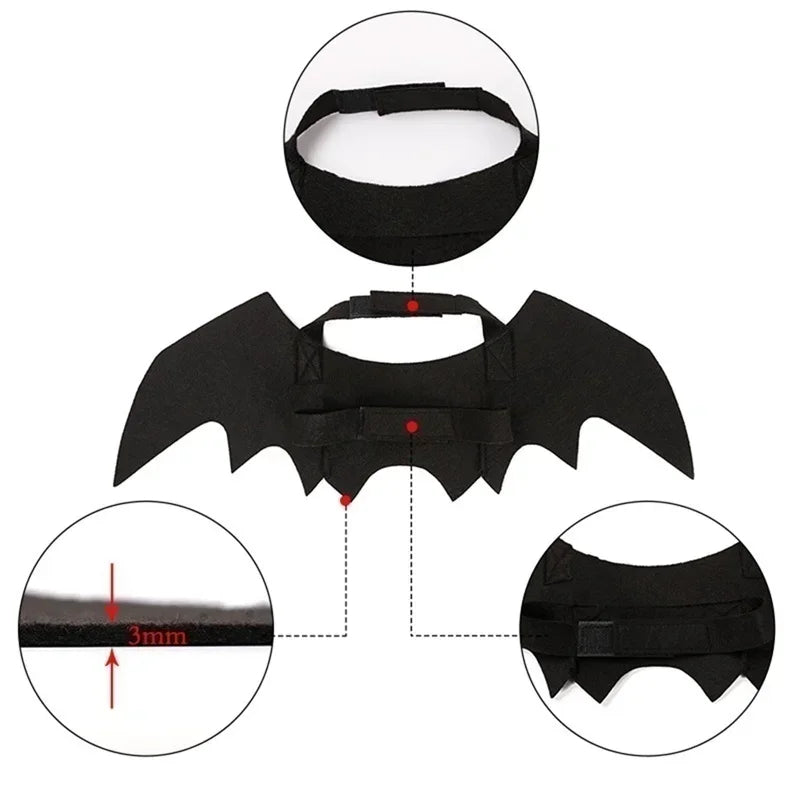 Enchanting Bat Wings Pet Costume for Halloween Fun