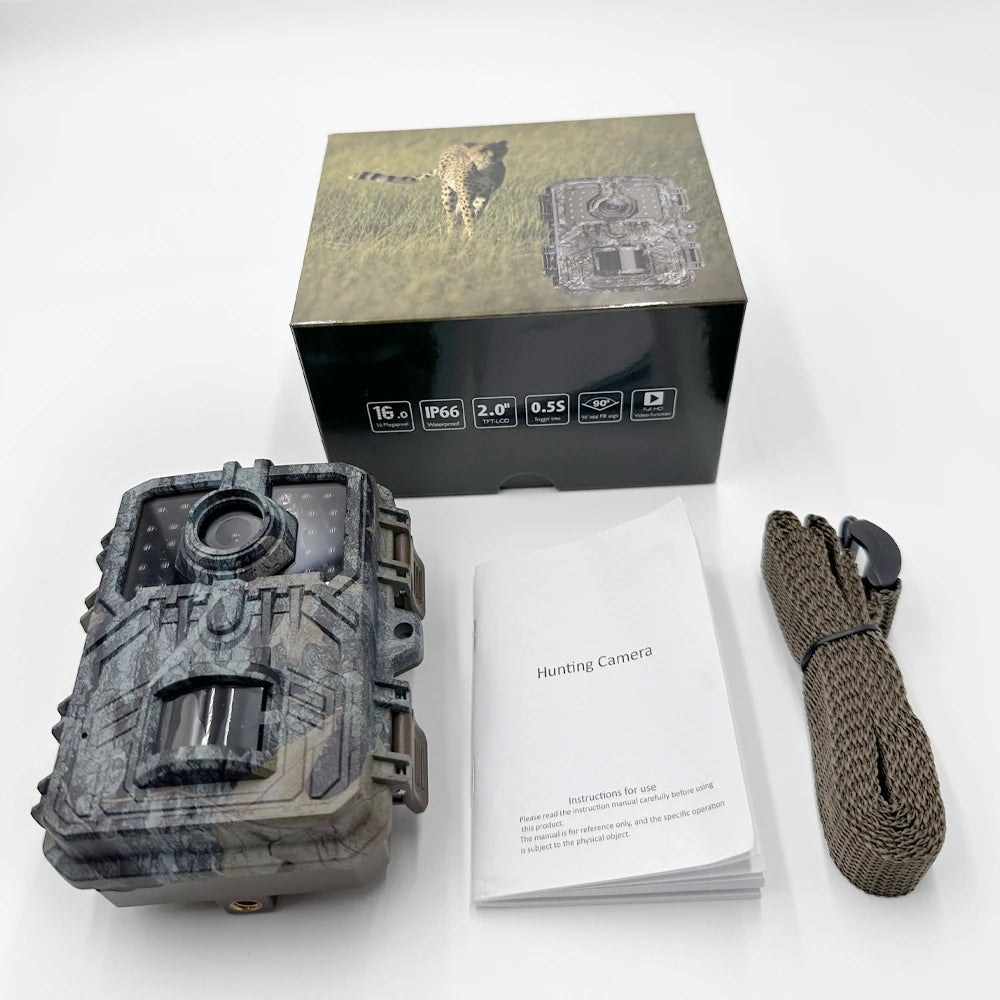 Compact 16MP Wildlife Camera with Infrared Motion Detection