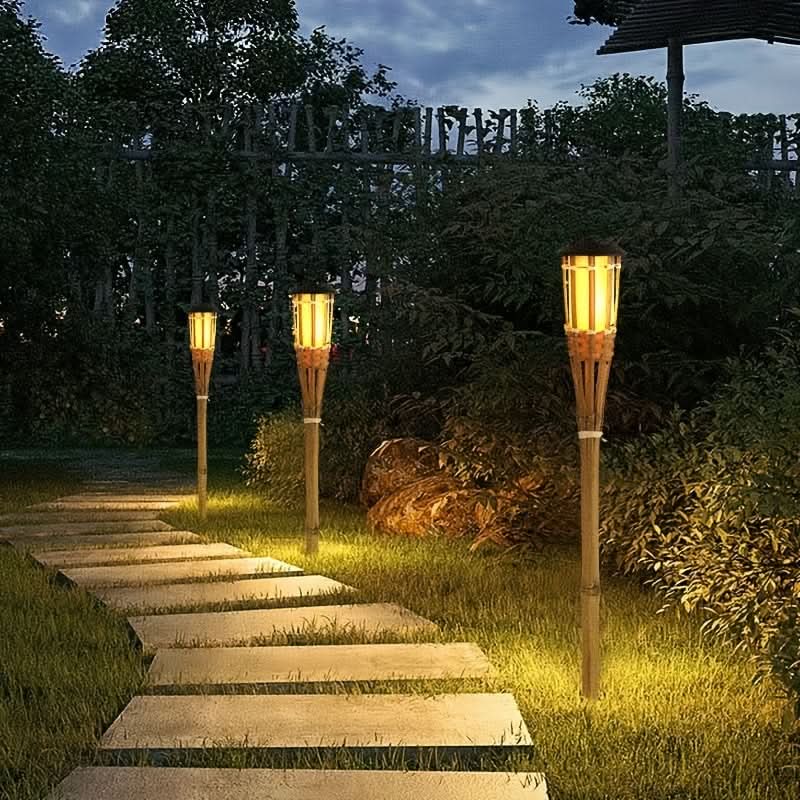 EcoFlame - Solar Bamboo LED Lanterns for Enchanting Outdoor Light