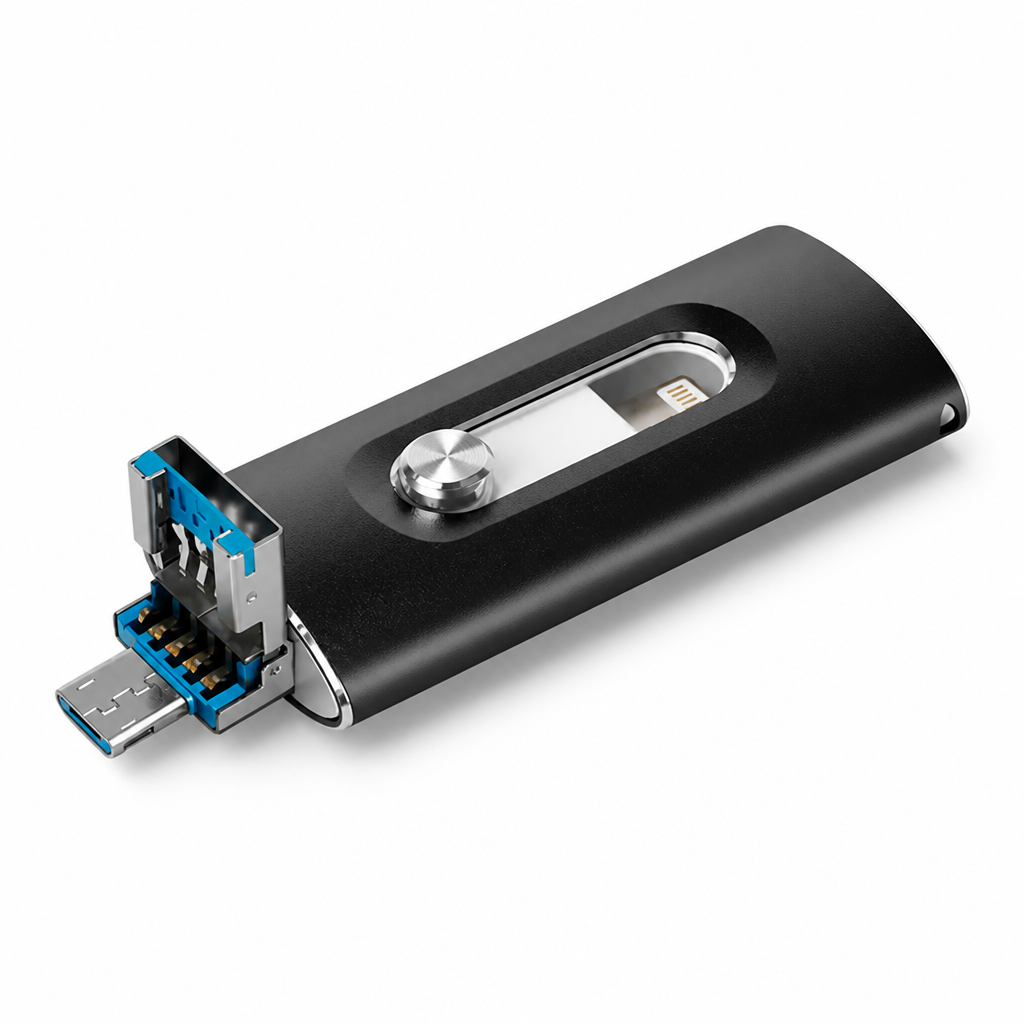 Ultra-Slim Matte Portable SSD (4-In-1)
