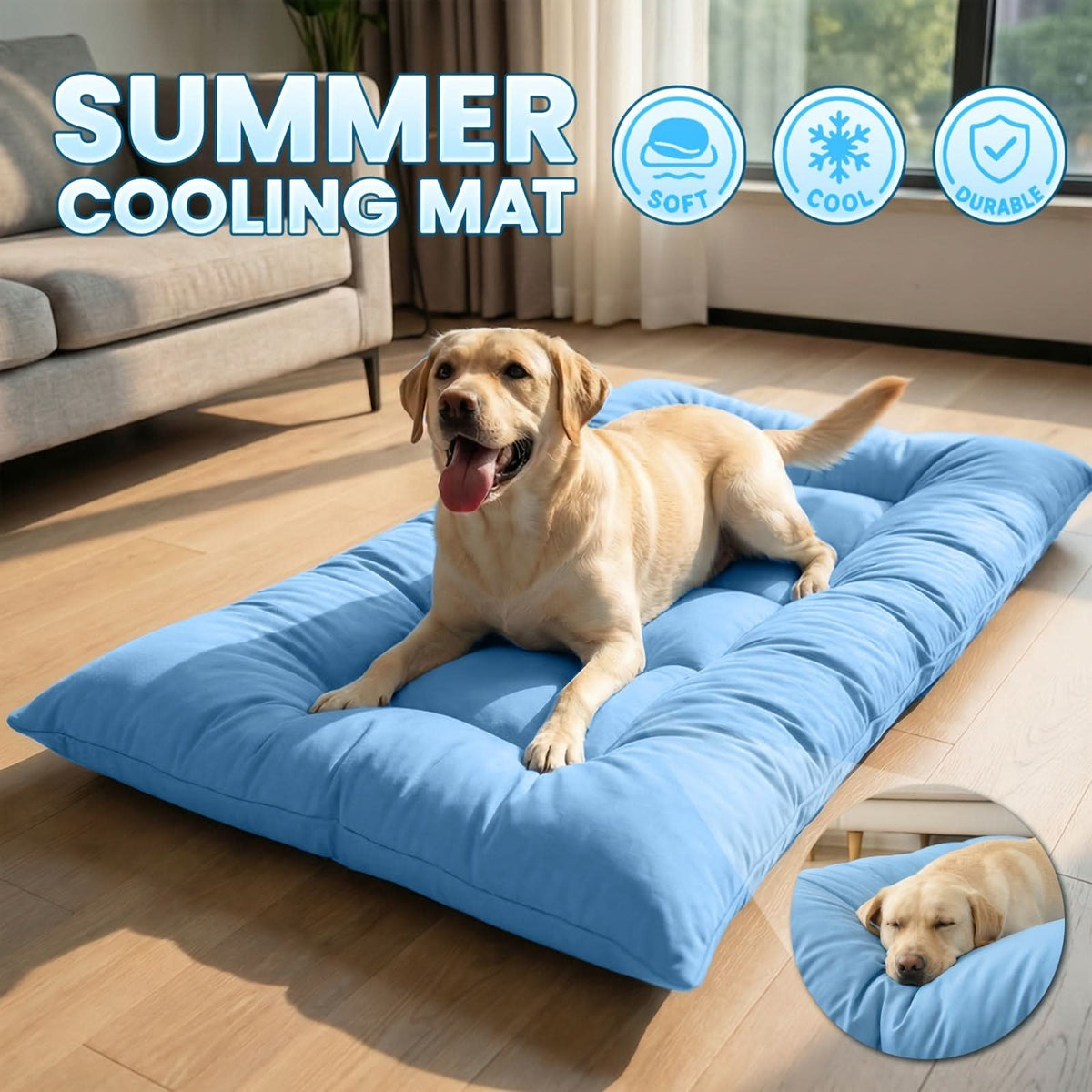 ChillNest – Oversized Cooling Pet Sofa Bed