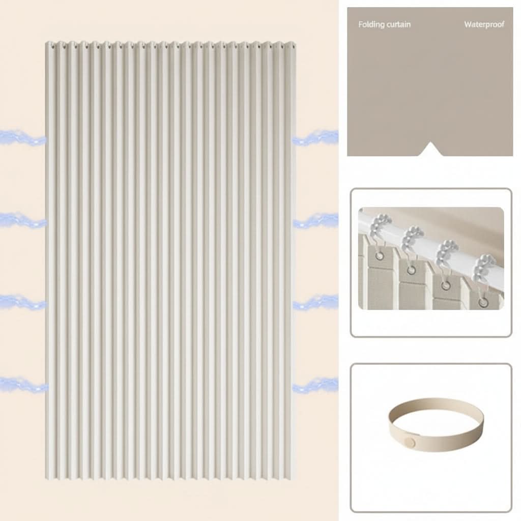 AquaGuard – Space-Saving Magnetic Shower Curtain