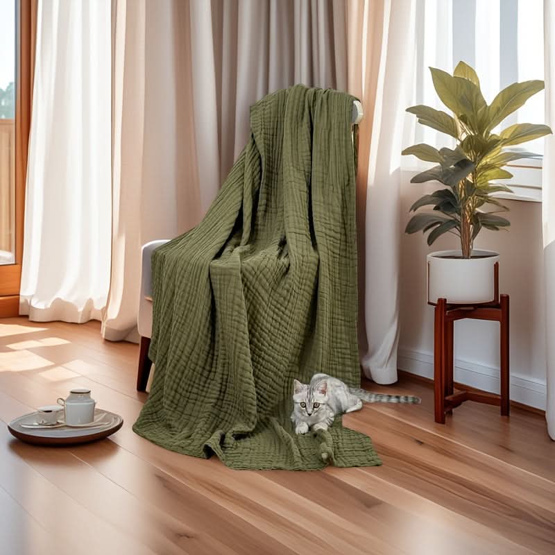 BreezyNest – Lightweight 6-Layer Blanket for All-Season Ease