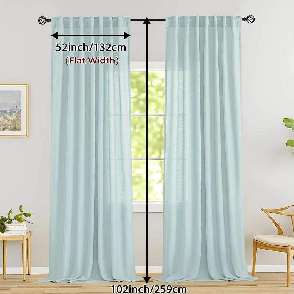 Breezy Linen Sheer Drapes for Natural Light and Privacy