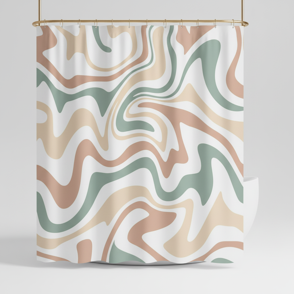 Spiral Pattern in 70s Retro Style - Bohemian Design