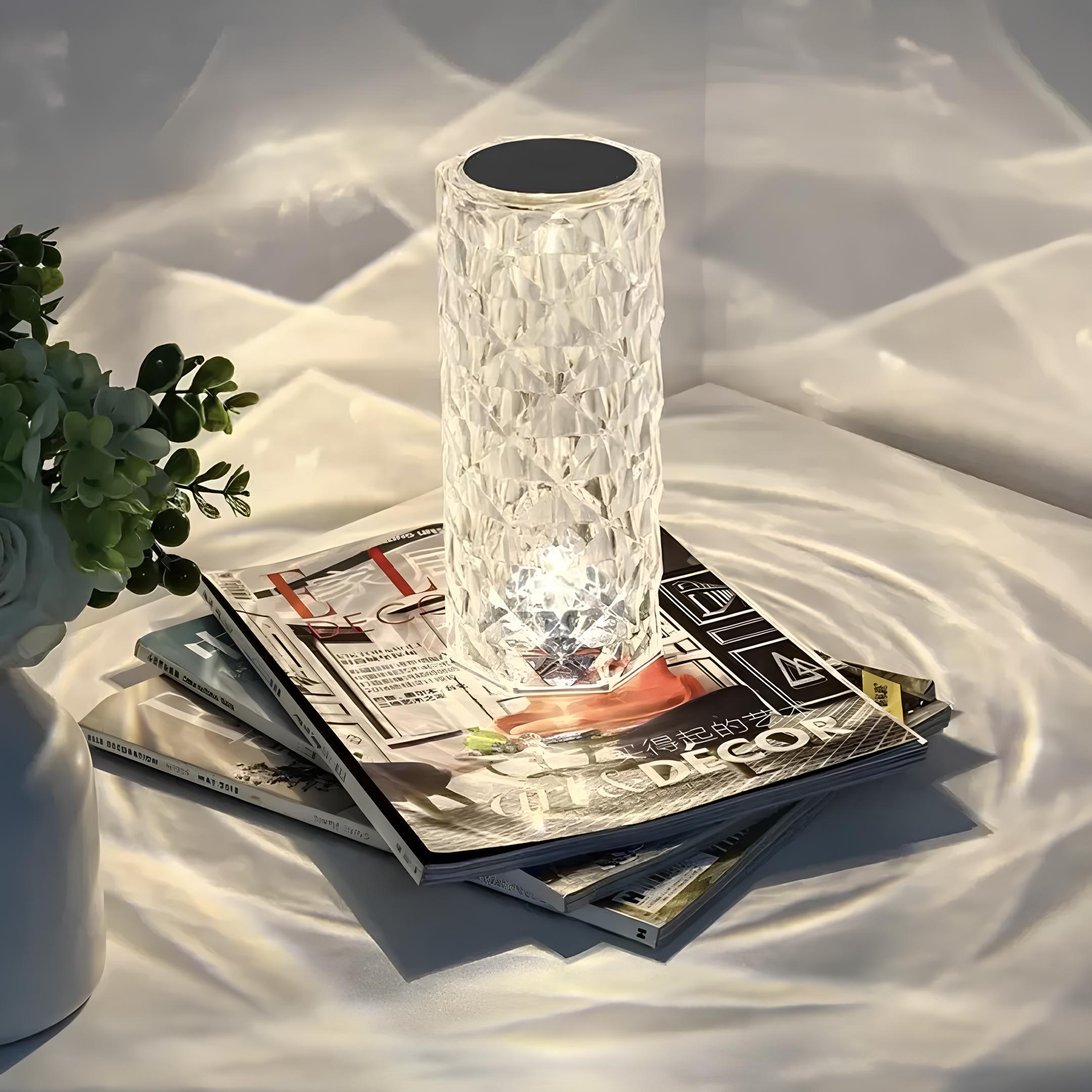 Touch-Controlled Crystal Night Lamp - Aurora Design