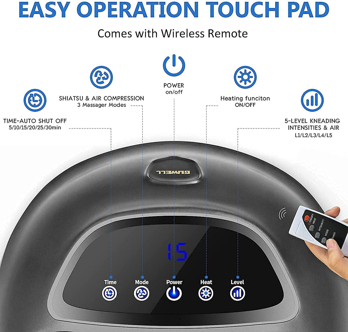 Ultimate Comfort Electric Foot Massager with Soothing Heat