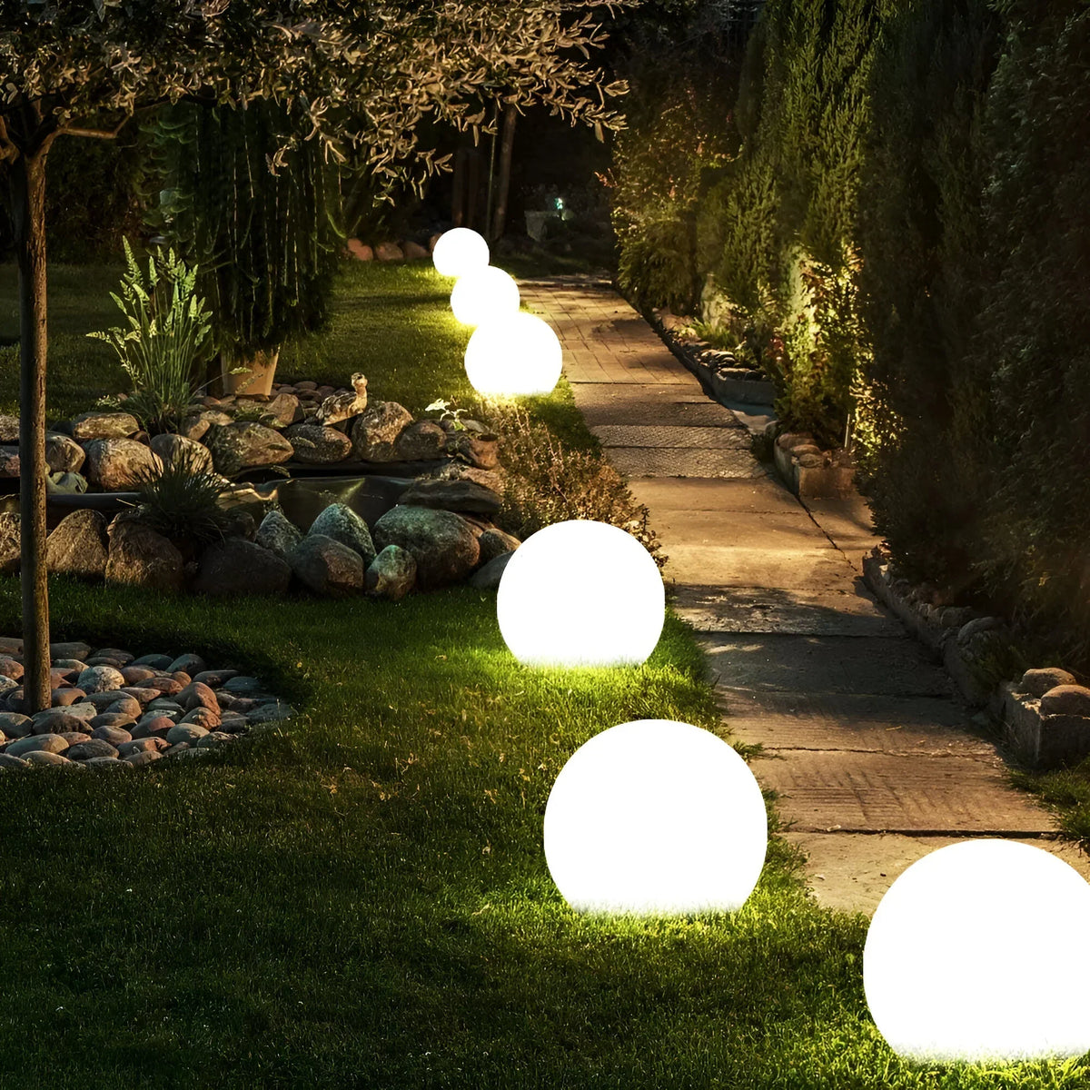 SphereGlow Solar LED Garden Light – Waterproof & Portable