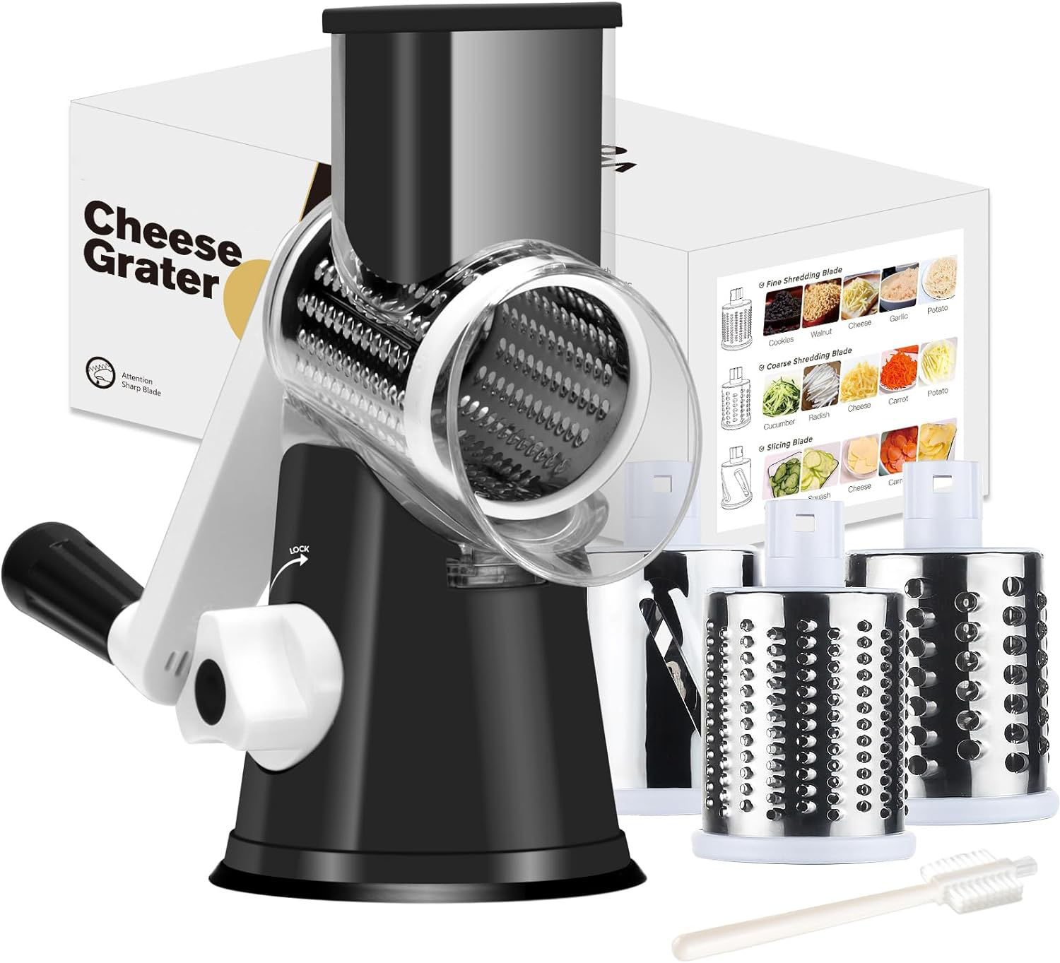 SwiftGrate Manual Cheese and Vegetable Shredder